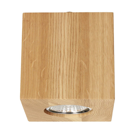 Deckenlampe Wooddream 1-flammig Eiche, eckig, 10cm