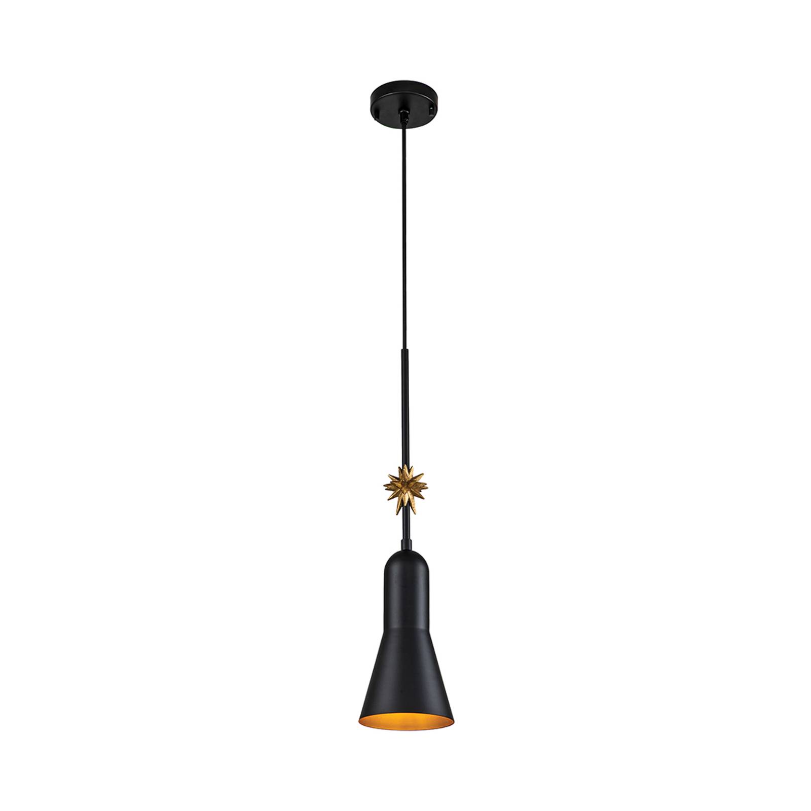 Elstead - Lighting etoile-p-s-mb Hängeleuchte etoile E27 1x60W Stahl Harz Blattgold mattschwarz H1511cm Ø133cm dimmbar