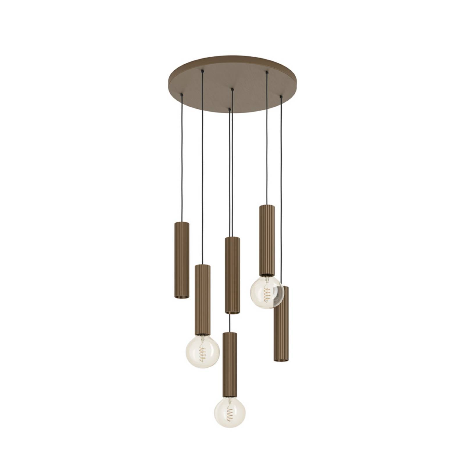 EGLO Hängeleuchte FARIOLO, bronzefarben, Ø 48 cm, 6-flg.