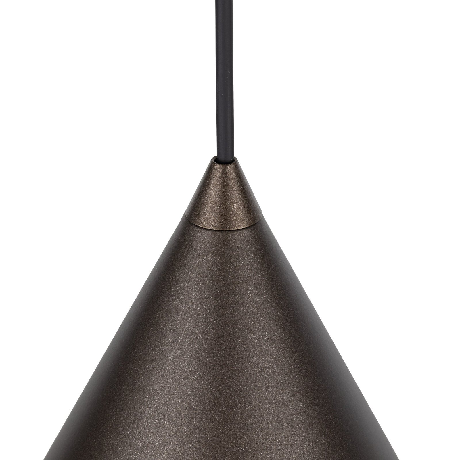 Cono pendant light, 1-bulb, Ø 32 cm, bronze-coloured