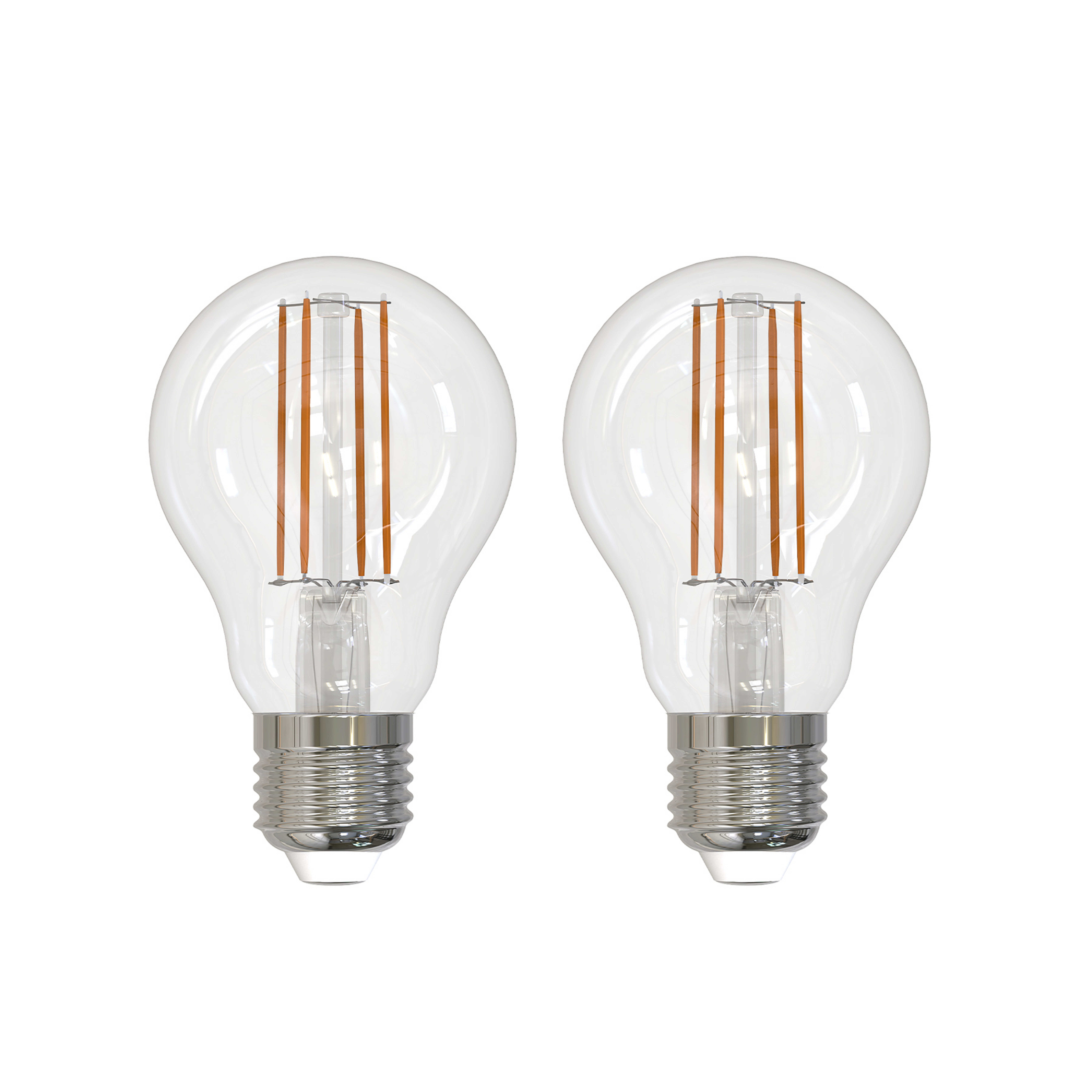 Λαμπτήρας LED E27 πυράκτωσης 6W διαυγής 2,700K dimmable σετ 2 τεμαχίων