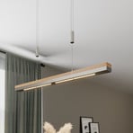 Quitani LED pendant light Elna, nickel, dimmable