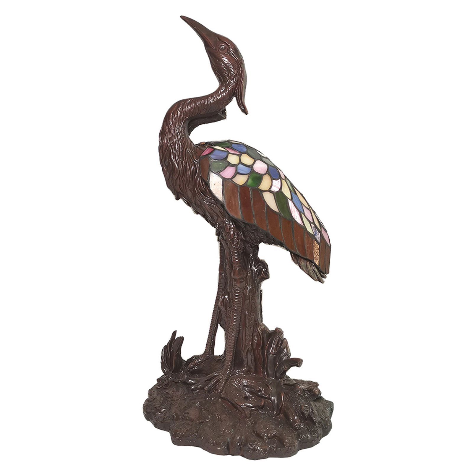 5LL-6064 stork table lamp, Tiffany style