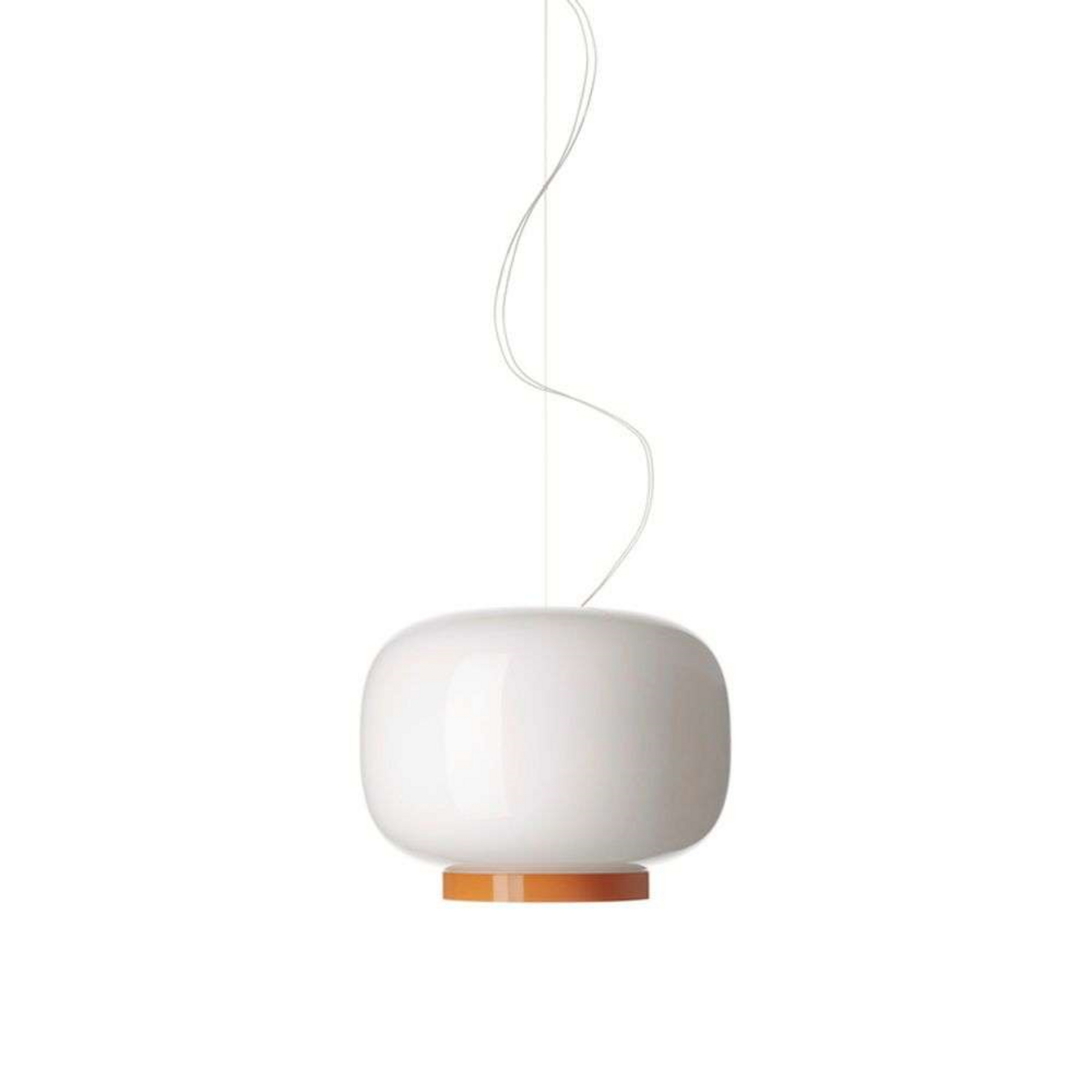 Chouchin 1 Reverse żyrandol LED, biała/pomarańczowa - Foscarini