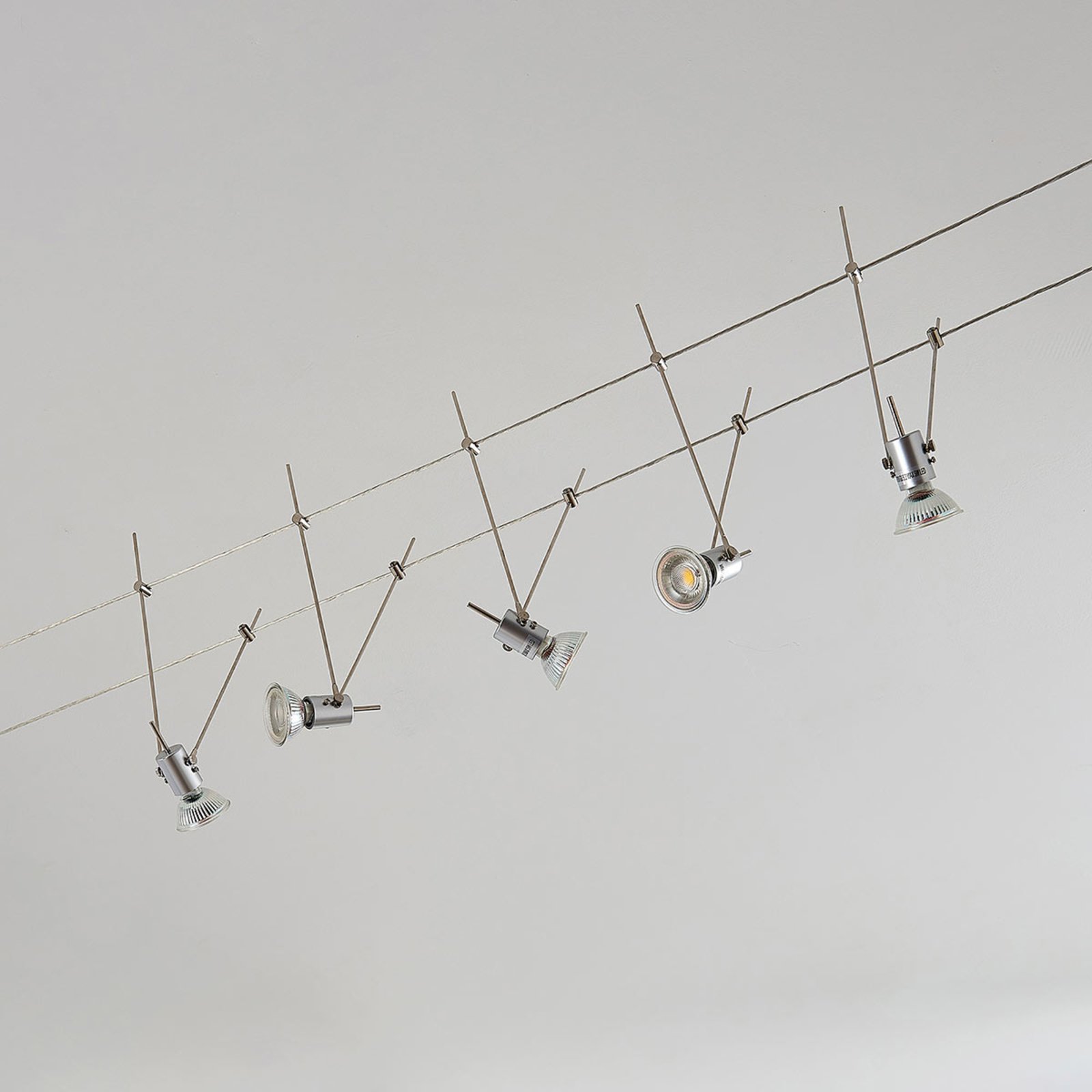 LED cable lighting system Marno, fivebulb Lights.co.uk