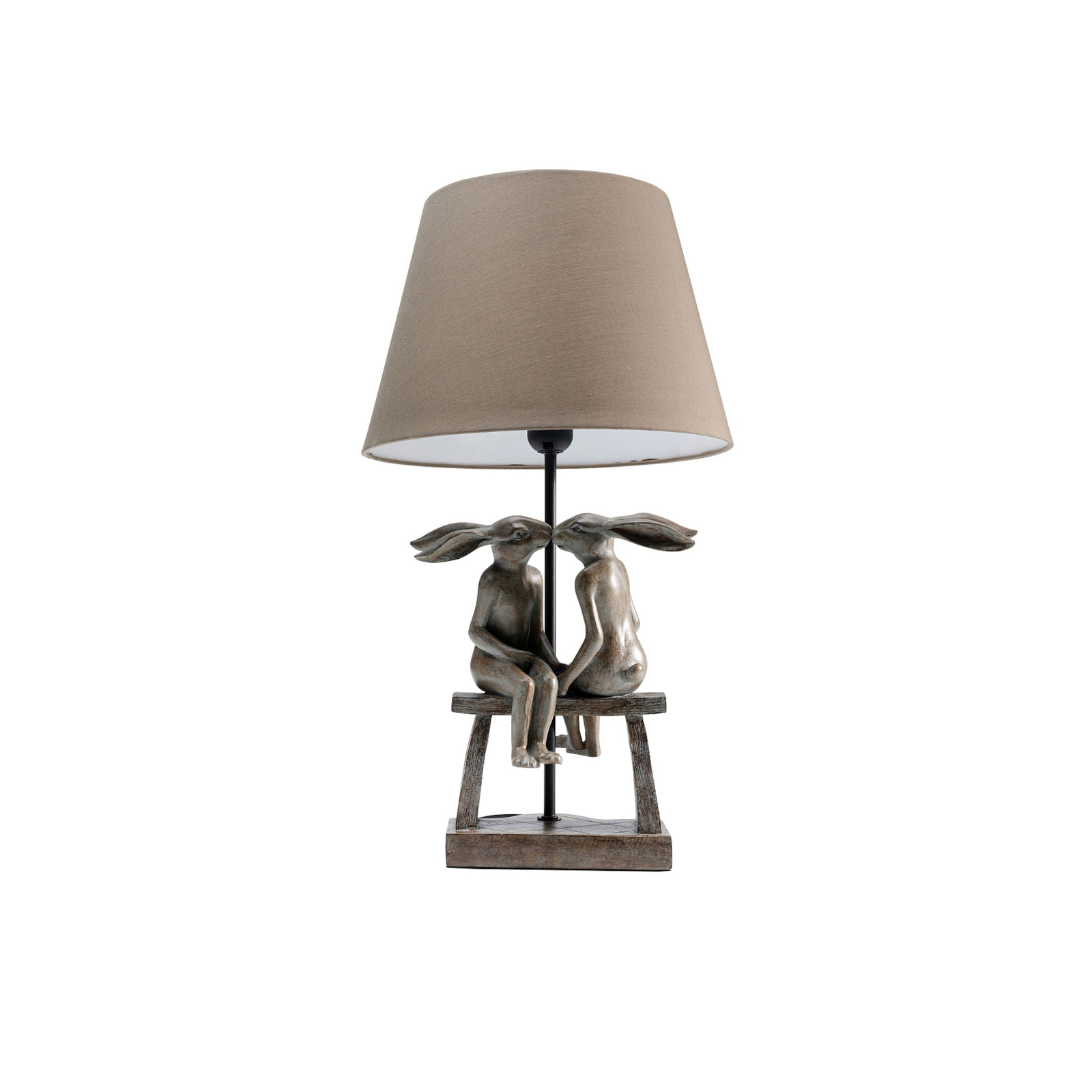 Kare Animal Bunny Love tafellamp, bruin, hoogte 53 cm