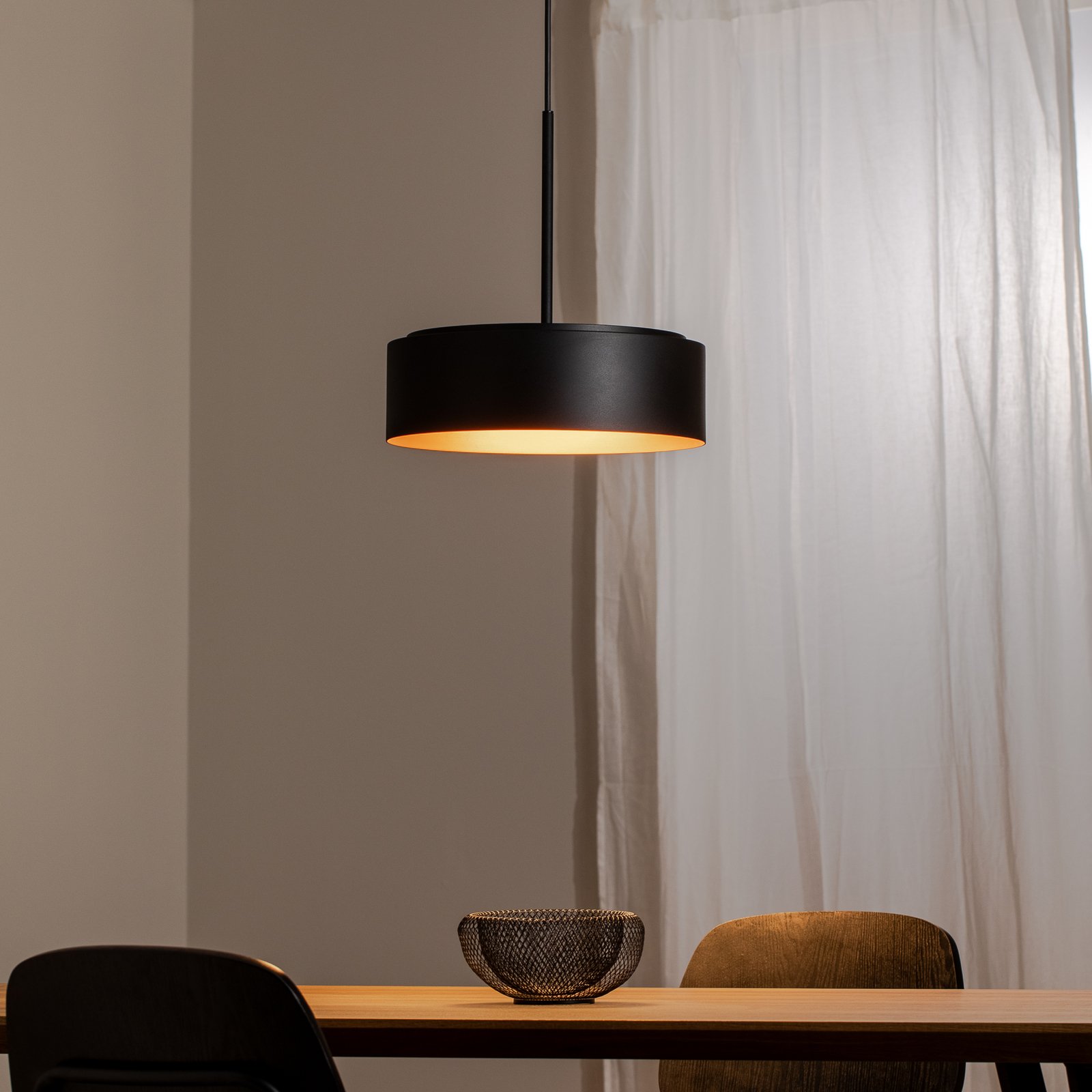 Suspension LED BEGA Studio Line Ø 36 cm noir-cuivre DALI