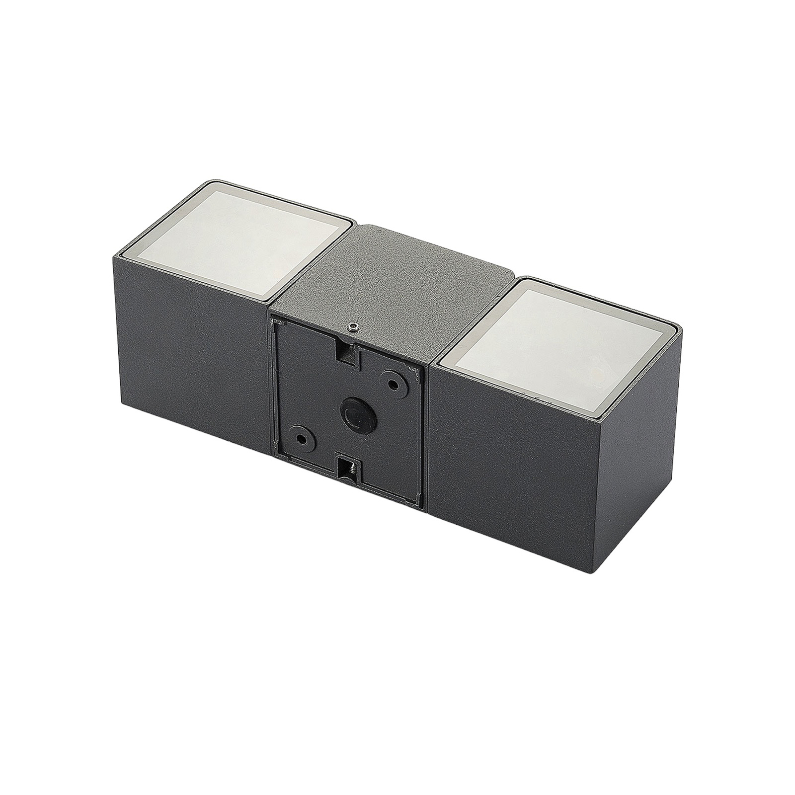 Niclas Square LED Outdoor Wall Lamp Dark Grey - Lindby