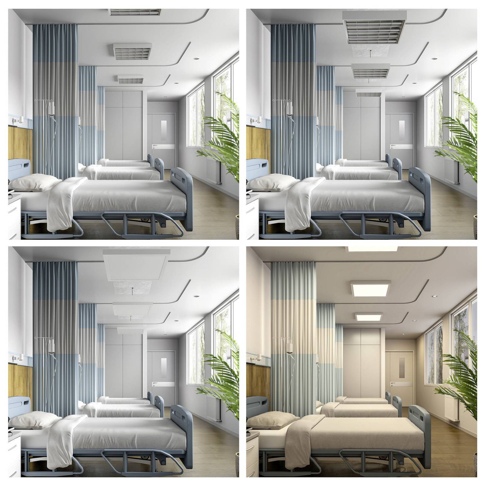 Panel LED PRO OFFICE SANO, 63 x 63 cm, ściemniany, biały, metal CCT