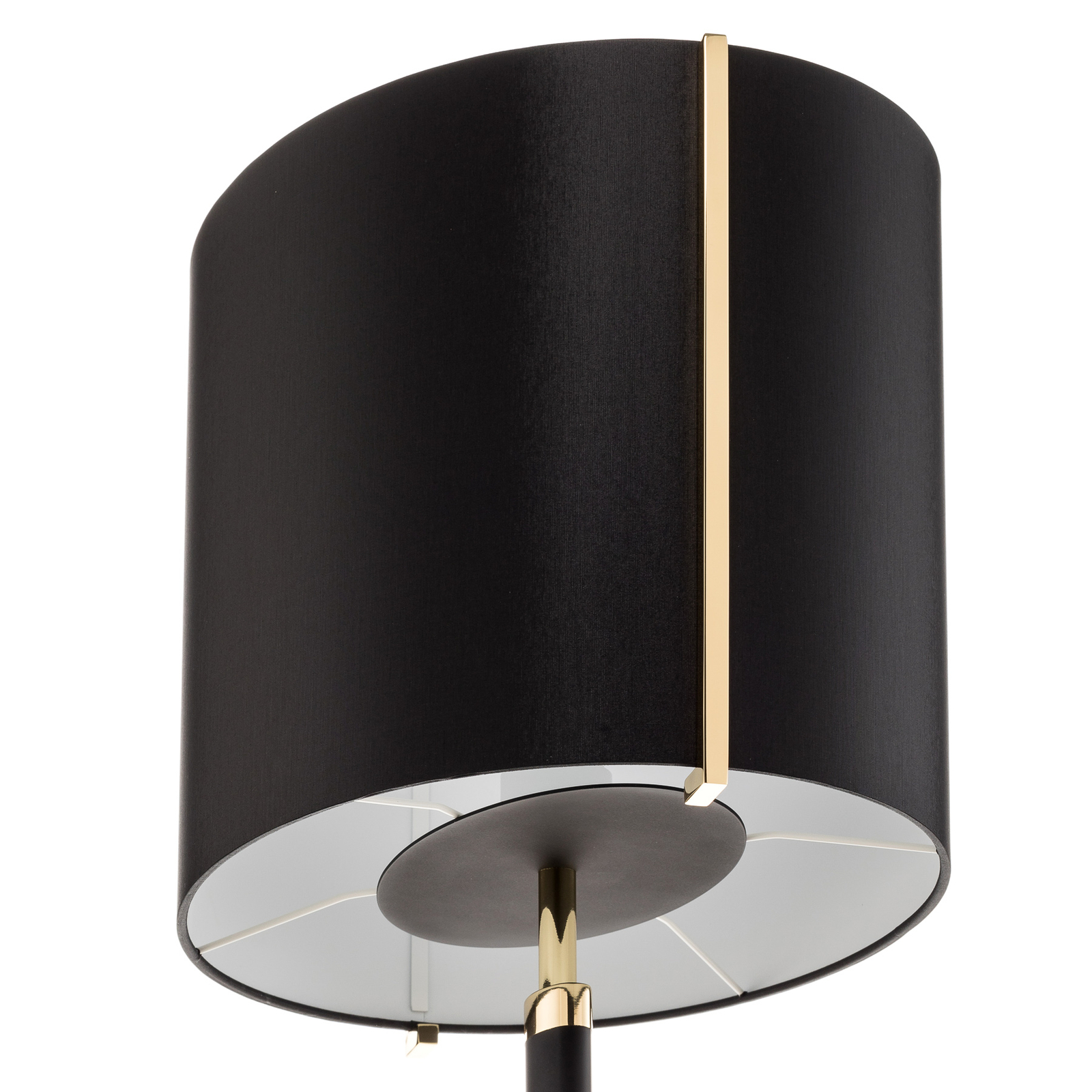 Rothfels Darrell floor lamp, oval, black, brass