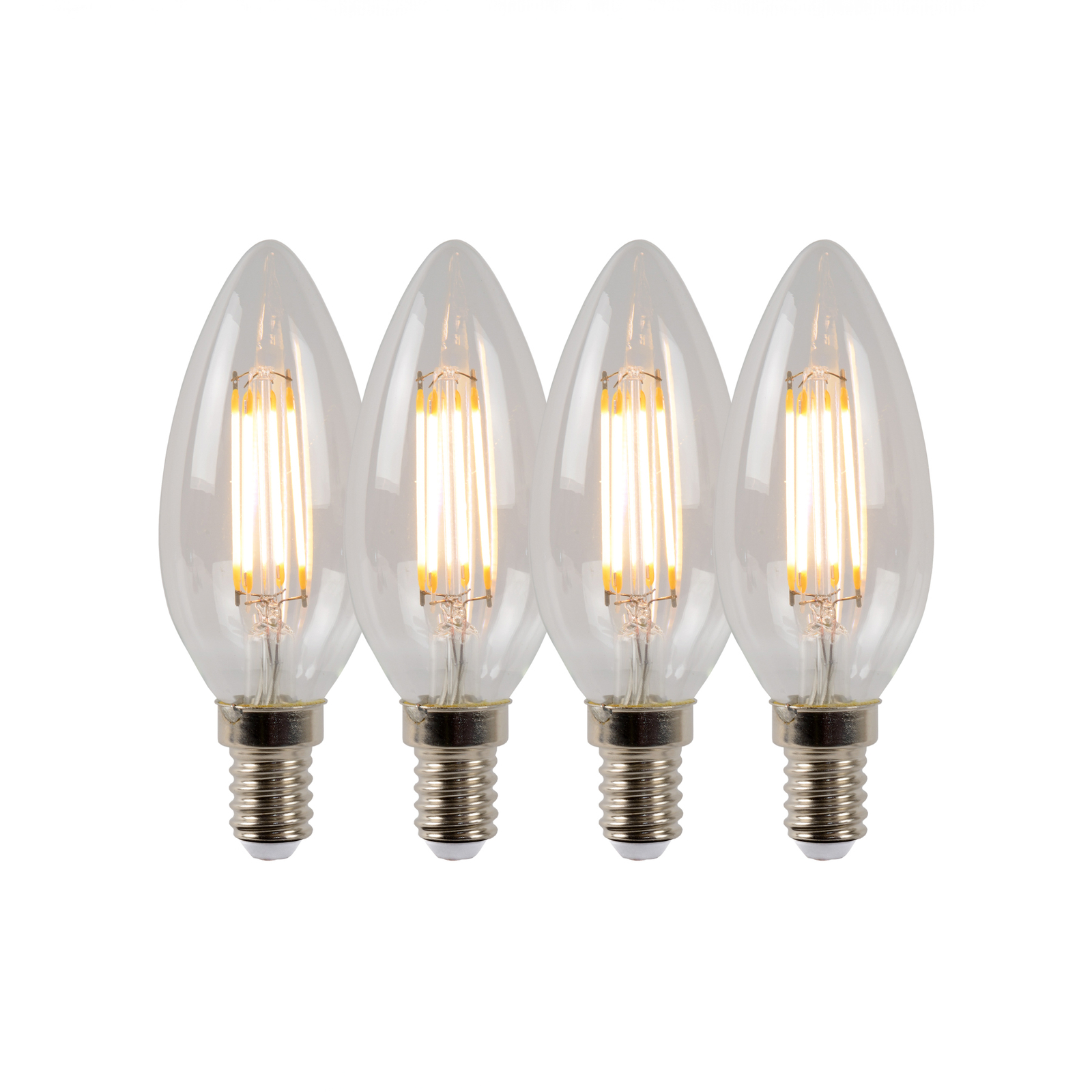 Ampoule bougie LED E14 4 W 2 700 K dimmable x4