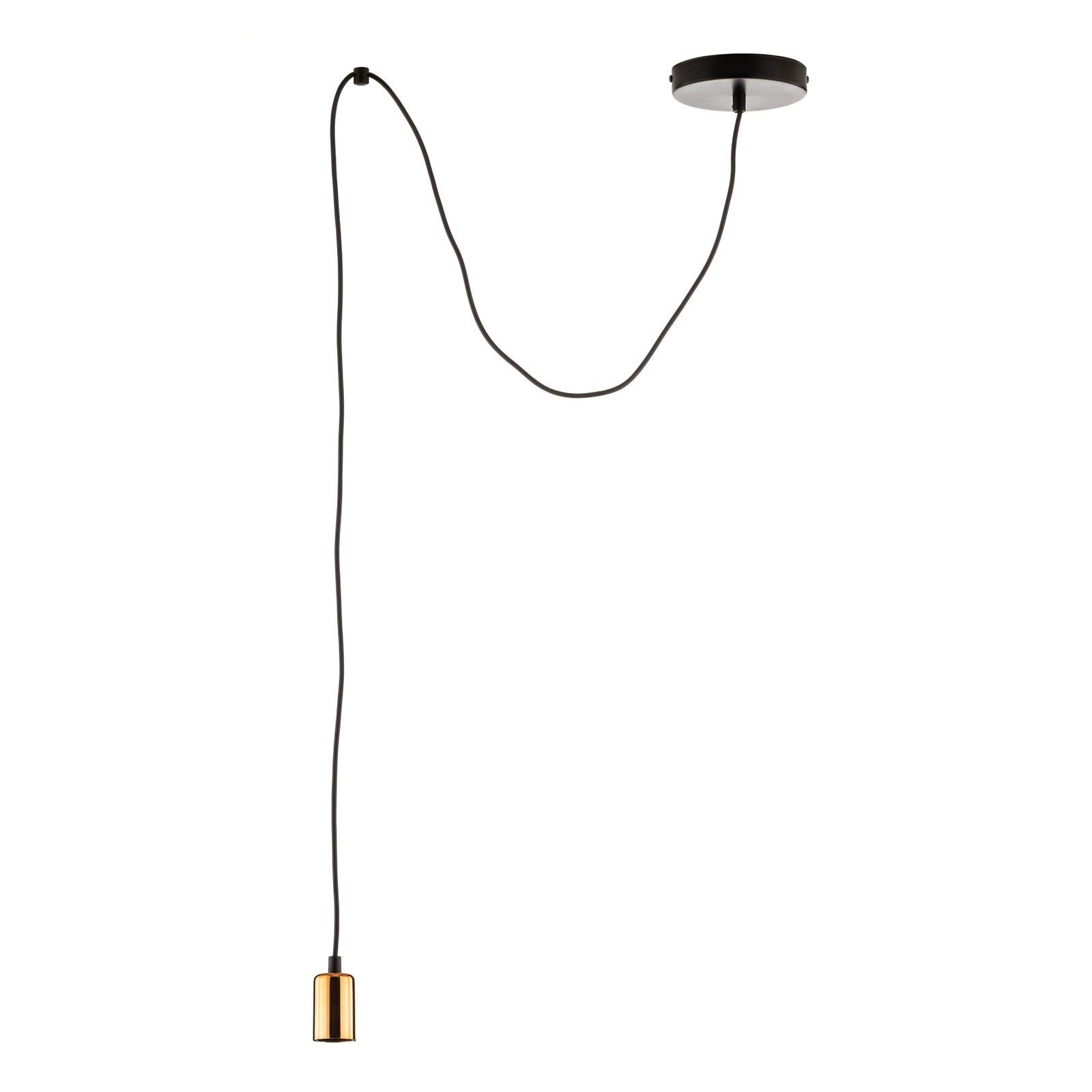 Hanglamp Spark 1 1-lamp, zwart-koper