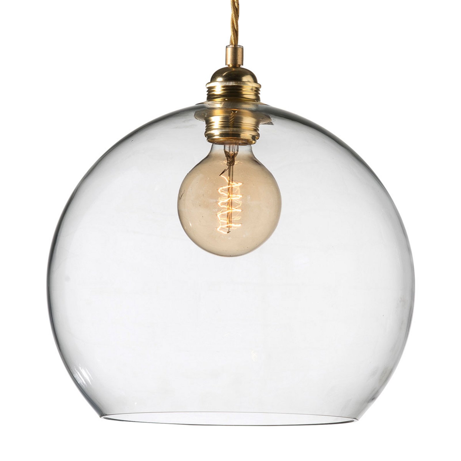 EBB & FLOW Rowan hanging light clear glass with gold