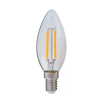 LED-Kerzenlampe E14 3W Filament klar, warmweiß