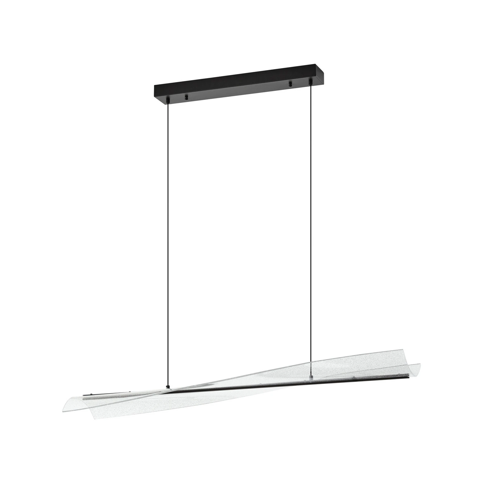 Lucande LED pakabinamas šviestuvas Vellia, juodas, ilgis 112 cm, CCT