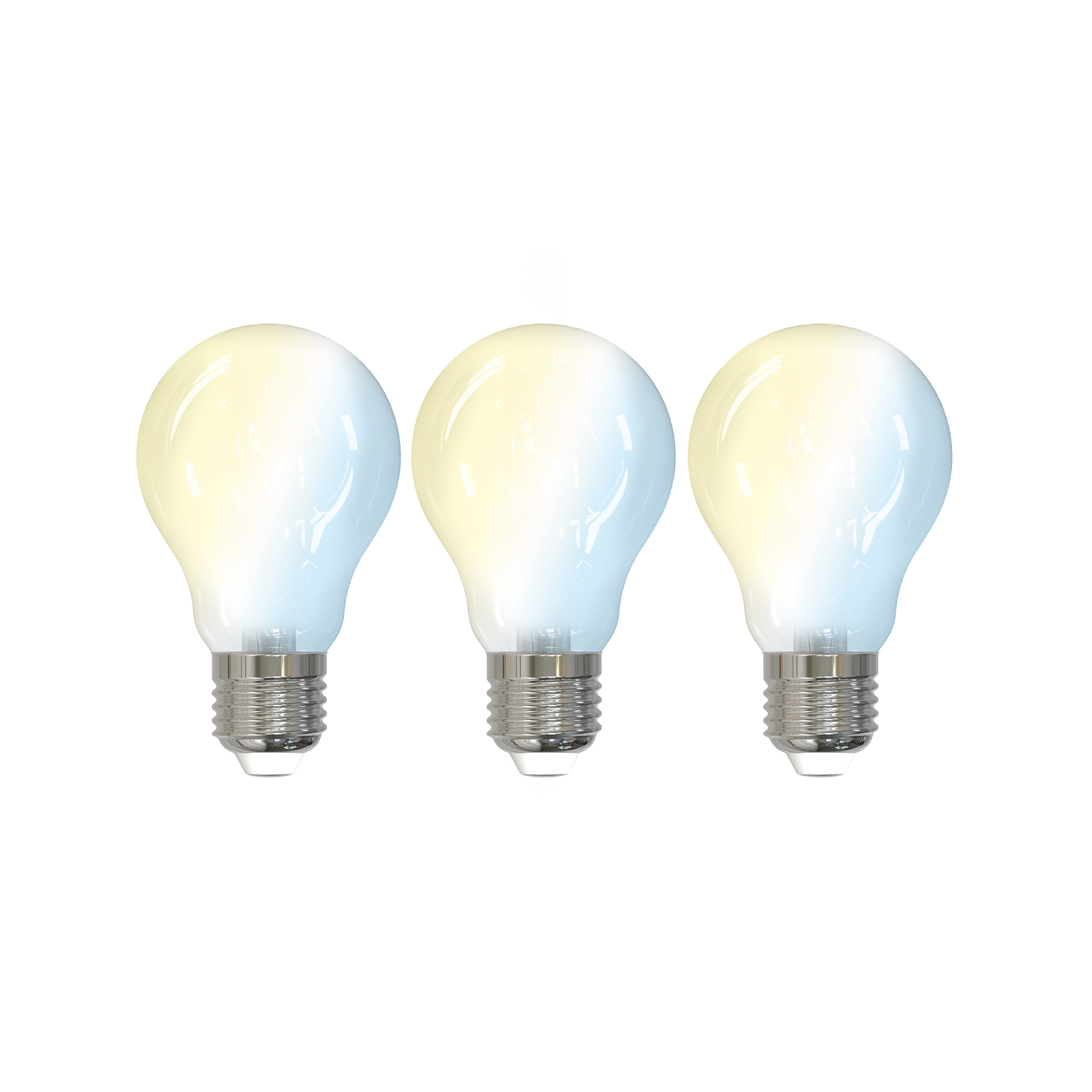 LUUMR Smart LED-pære, 3 stk, E27, A60, 7W, mat, Tuya
