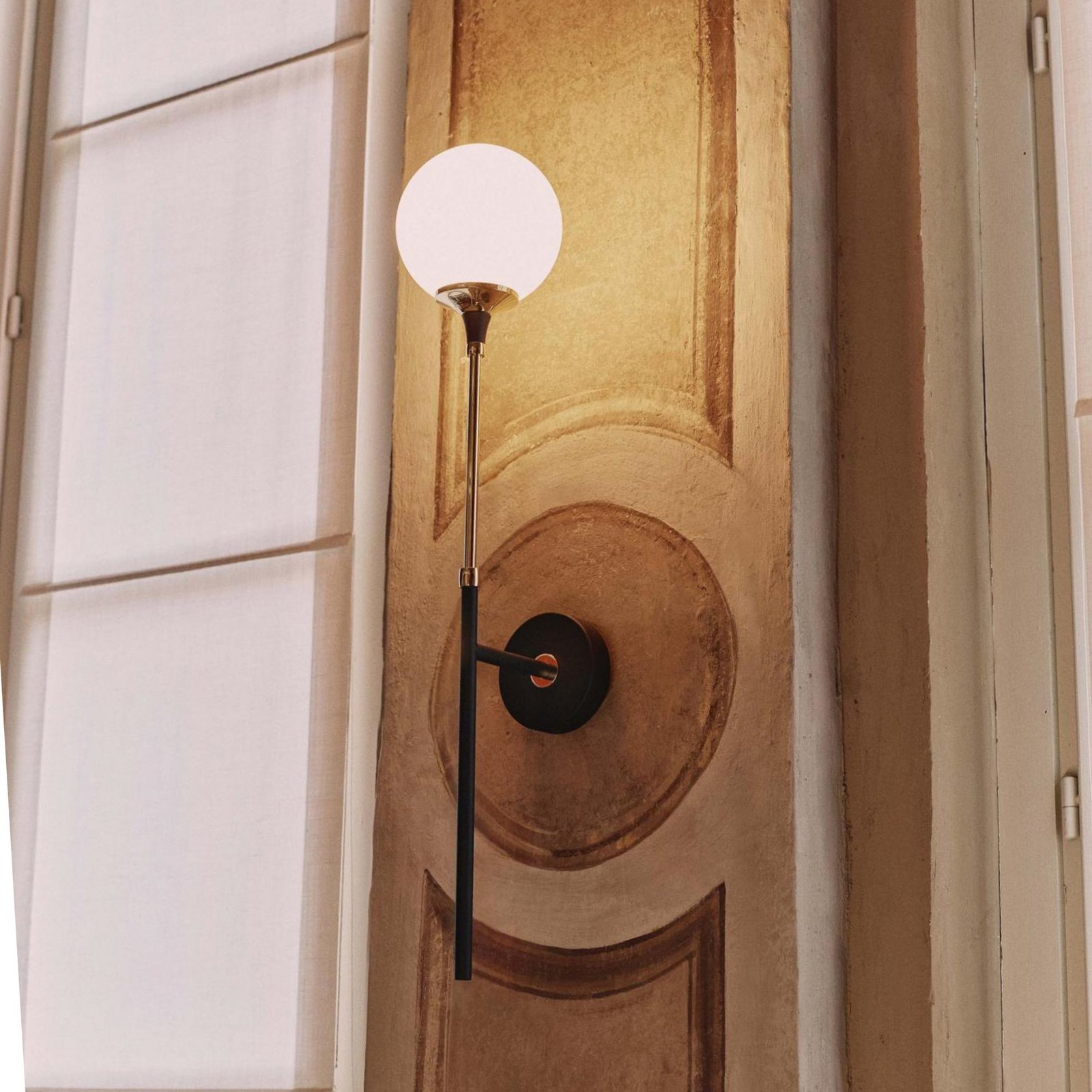 Galassia Wandlampe, Breite 14 cm, goldfarben - Stilnovo