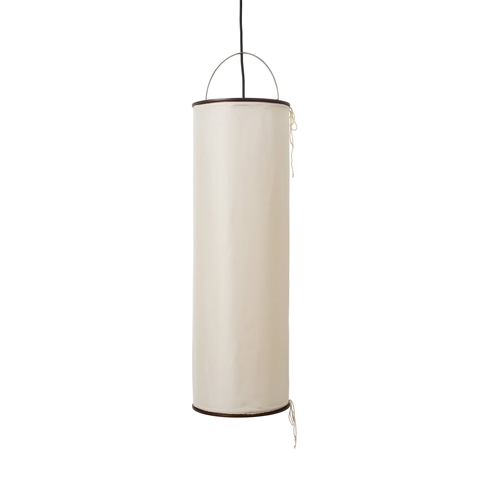Suspension Gubi « Silk Lantern », blanc/noir, soie, E27