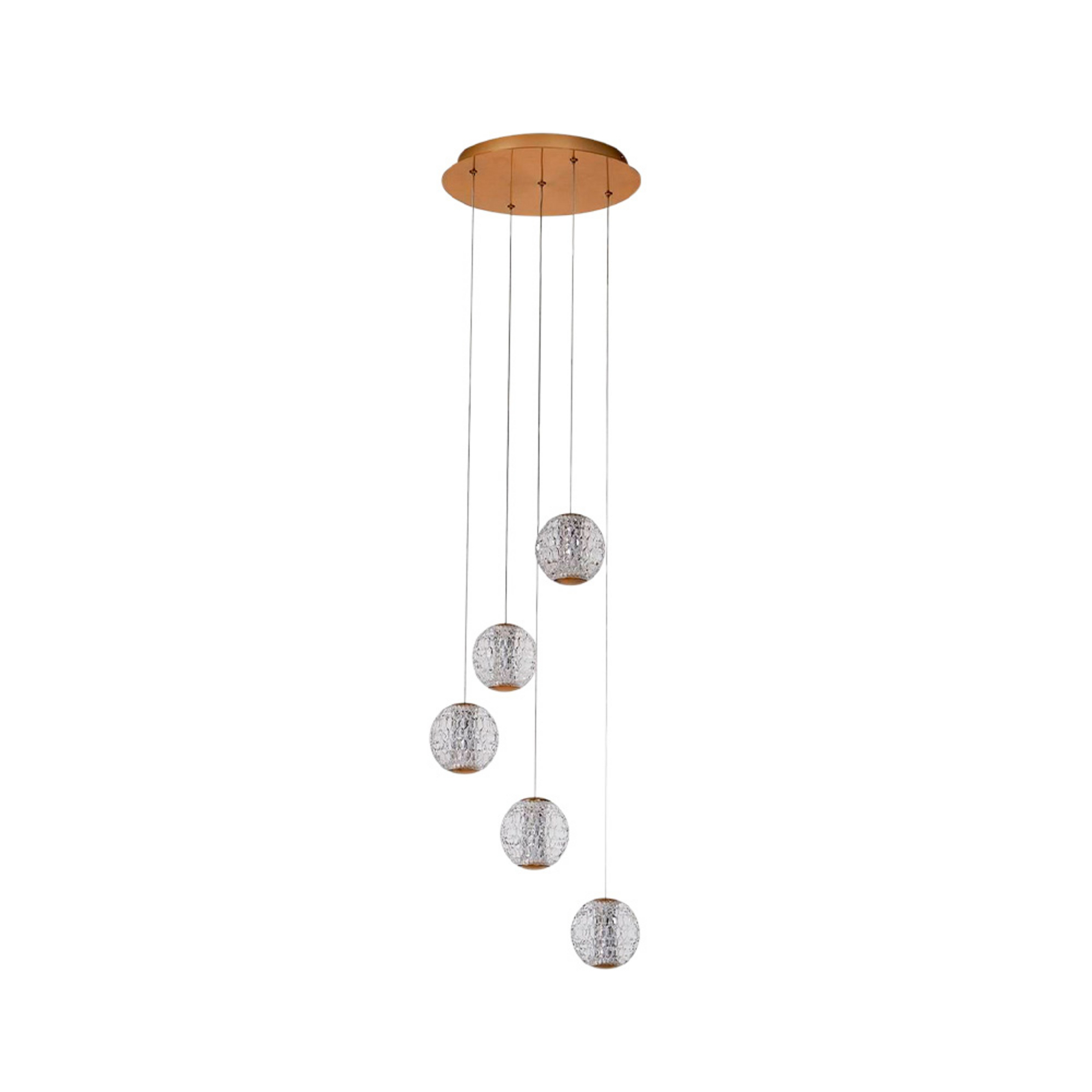 Ismenia 5 LED Pendant Brass - Lucande