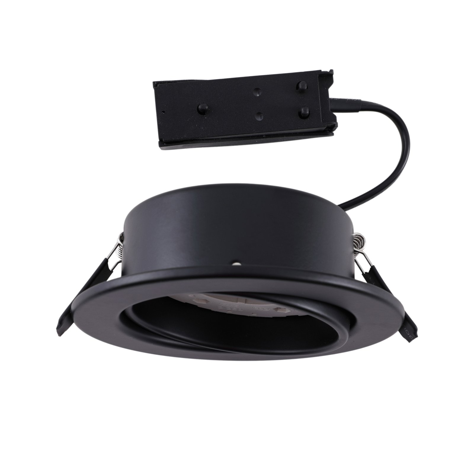 Lindby luci da incasso Jyla, nero opaco, Ø 13 cm, GX53