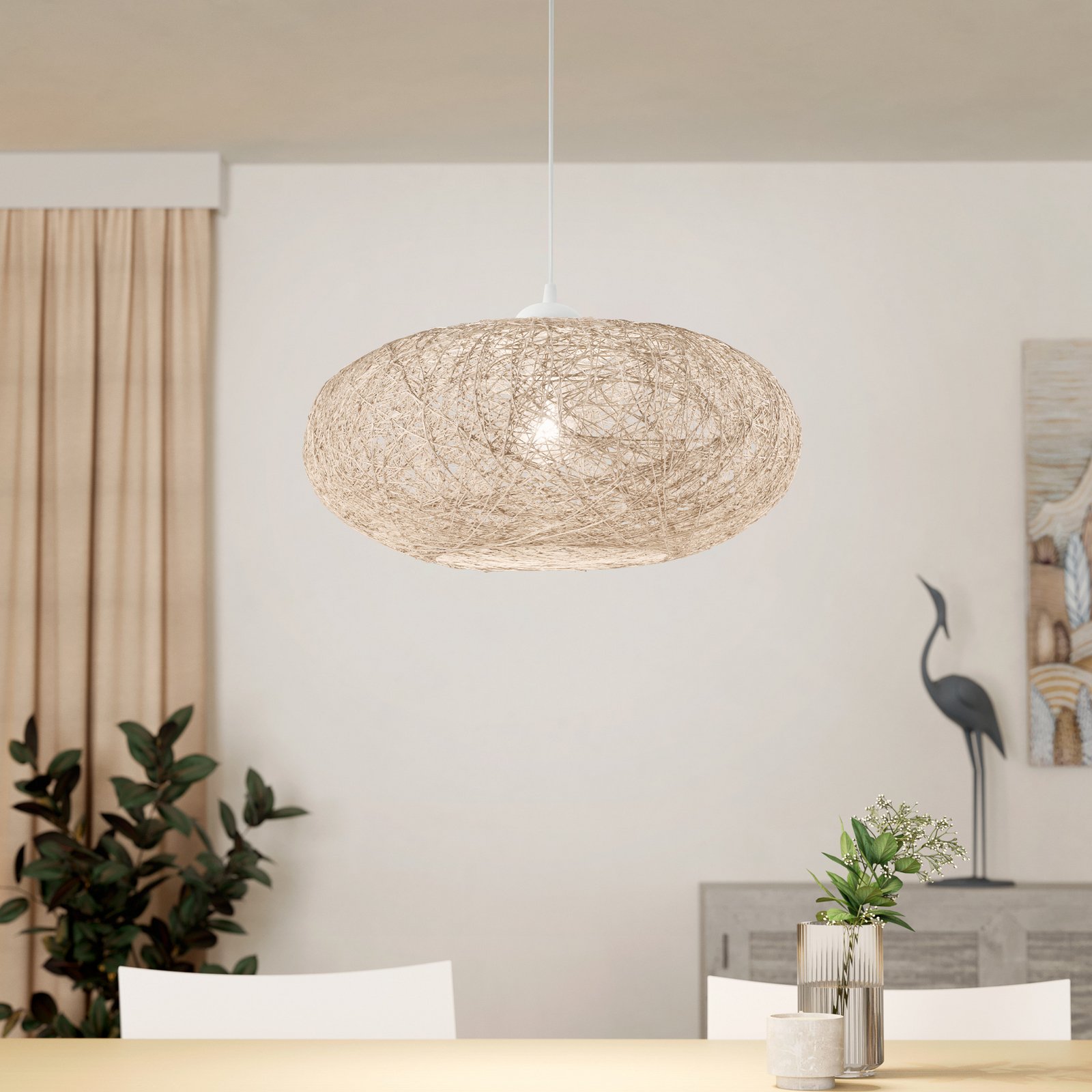 Tekstiiliriippuvalaisin Campilo, beige Tekstiiliriippuvalaisin Campilo, beige