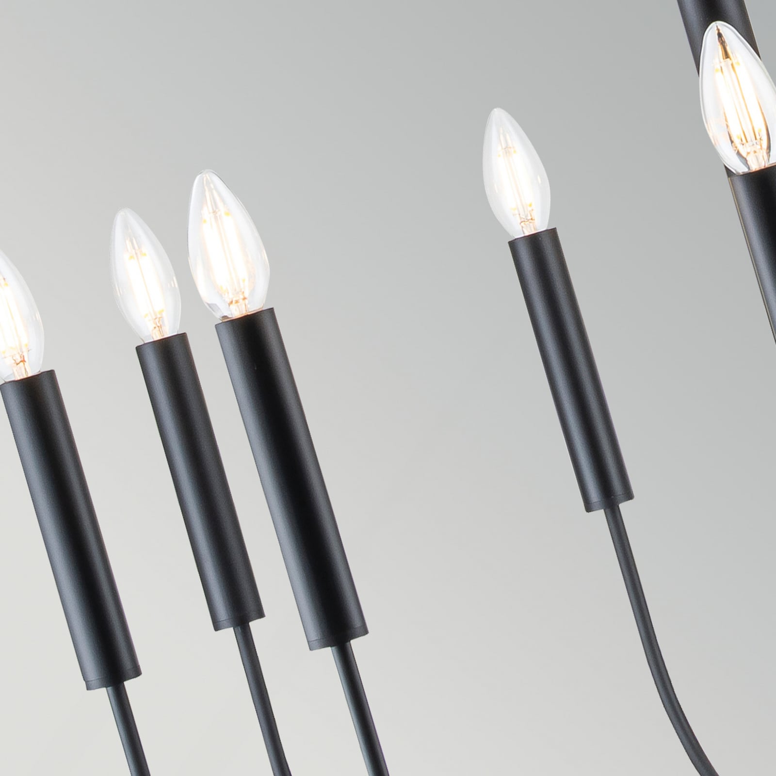 Lustre Brianna, preto, Ø 84 cm, 9 lâmpadas, metal - FEISS