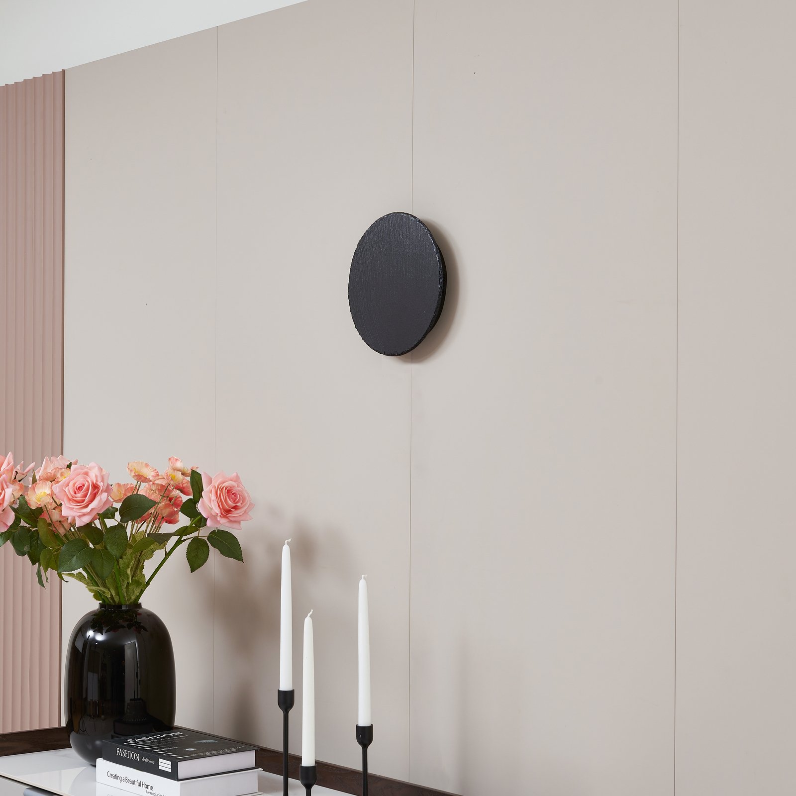 Peetu Round LED Vägglampa Black - Lindby