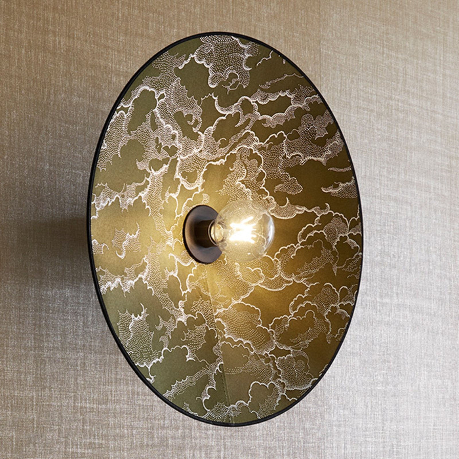 MARKET SET Gatsby wall light, lampshade with decor