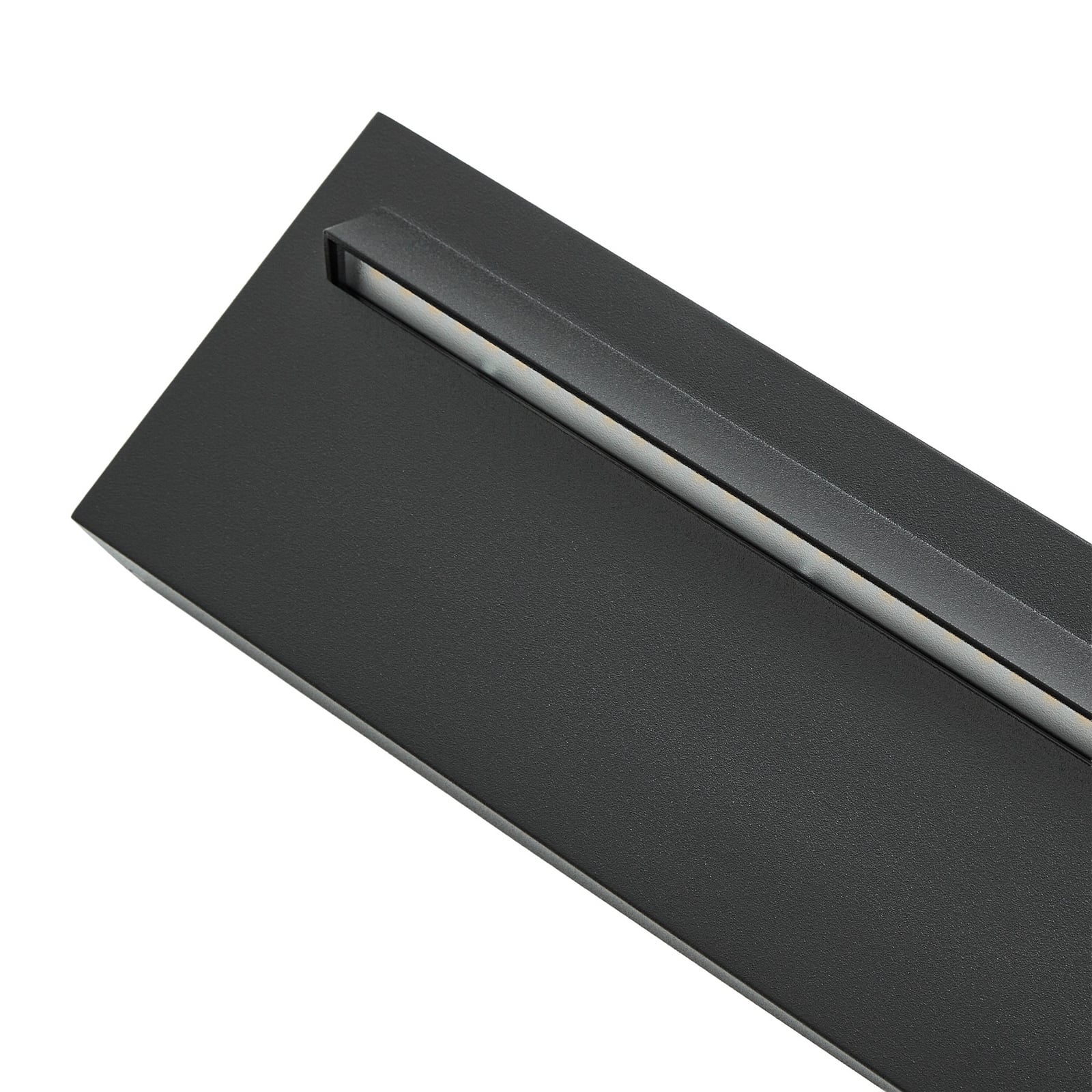 Joril vanjska zidna LED svjetiljka, crna, 25 cm, aluminij, IP65 - Lucande