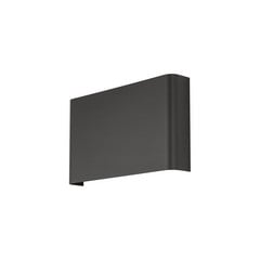 Aplique de pared Haga, gris oscuro, metal, 25 cm de ancho, G9