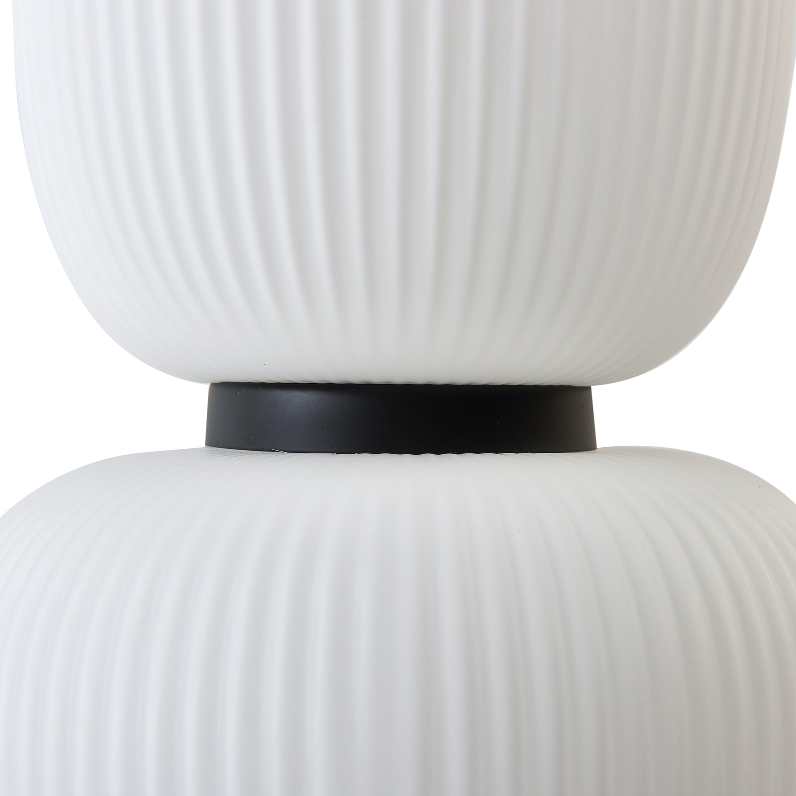 Lucande LED pendant light Lucya, 2-bulb, glass, white, 43 cm