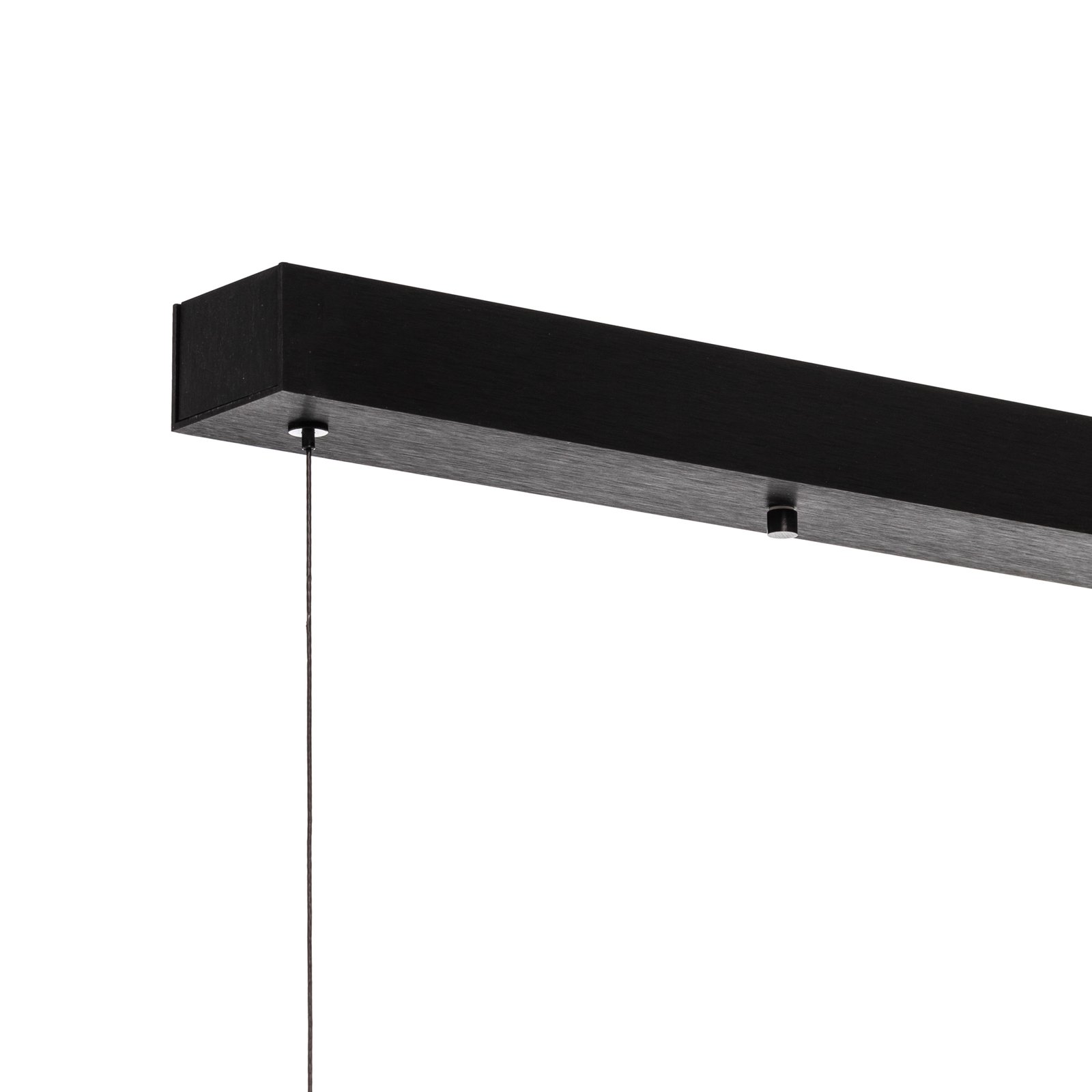 Quitani Lysia LED hanglamp, geoxideerd/zwart 118cm