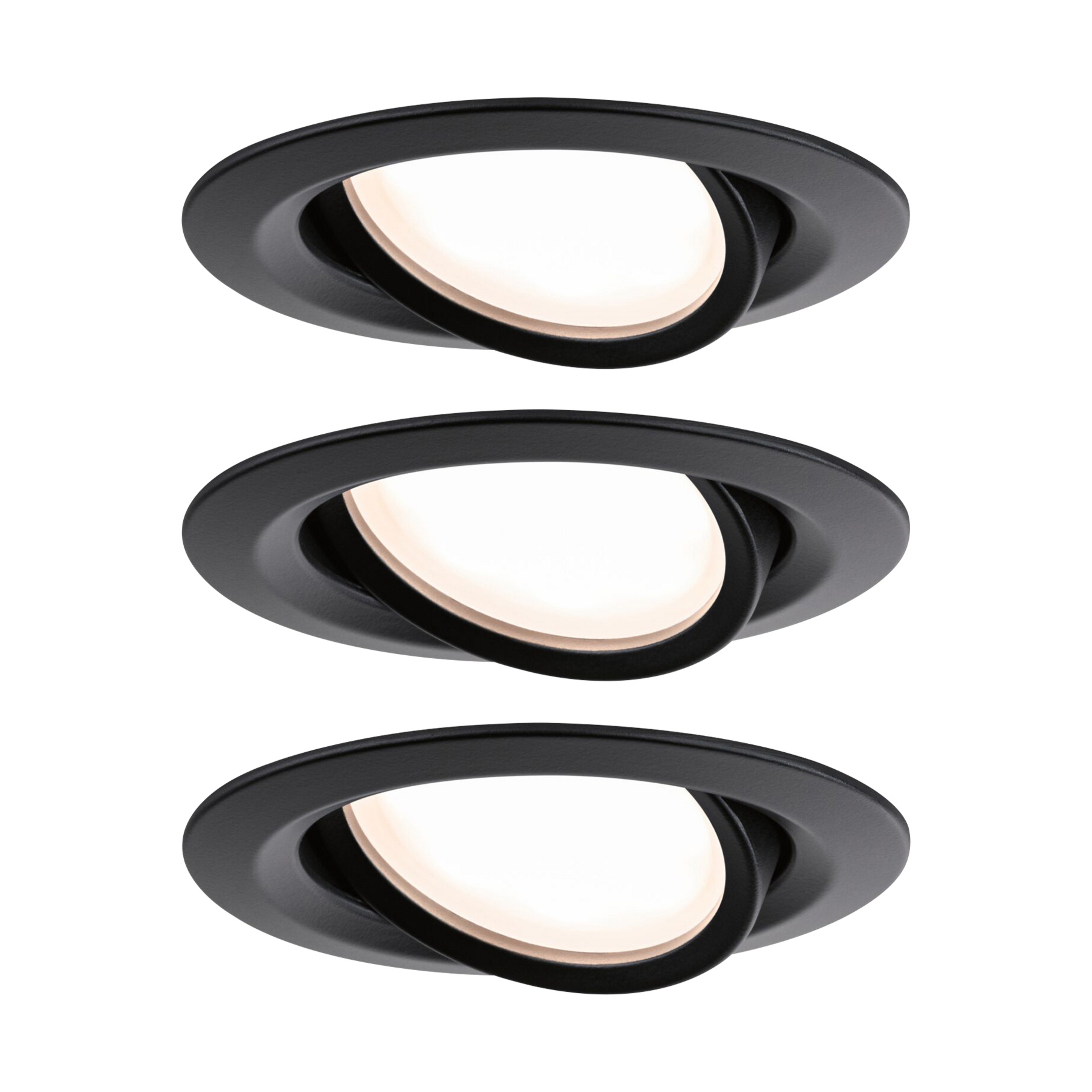 Paulmann Nova Plus Coin 3szt. IP65 2 700 K czarny