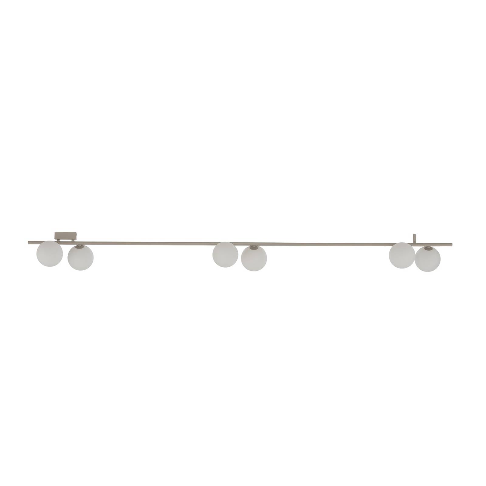 Lampa sufitowa Imelo, kremowa, 6-punktowa, szkło, długość 200 cm