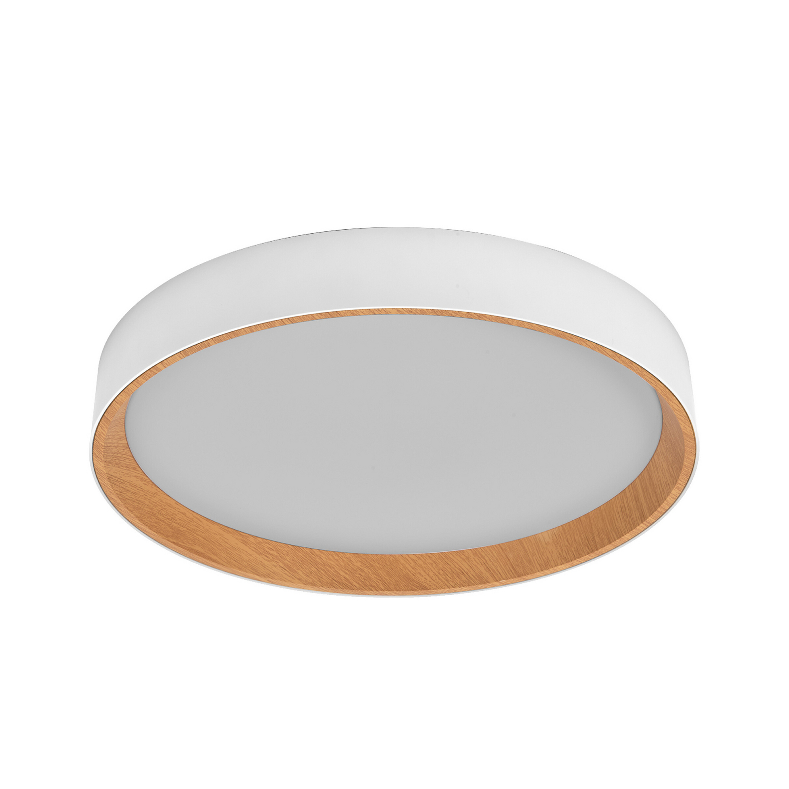 Φωτιστικό οροφής LED OSRAM ORBIS LARIOS, λευκό/ξύλο, Ø 49 cm, με ρυθμιστή