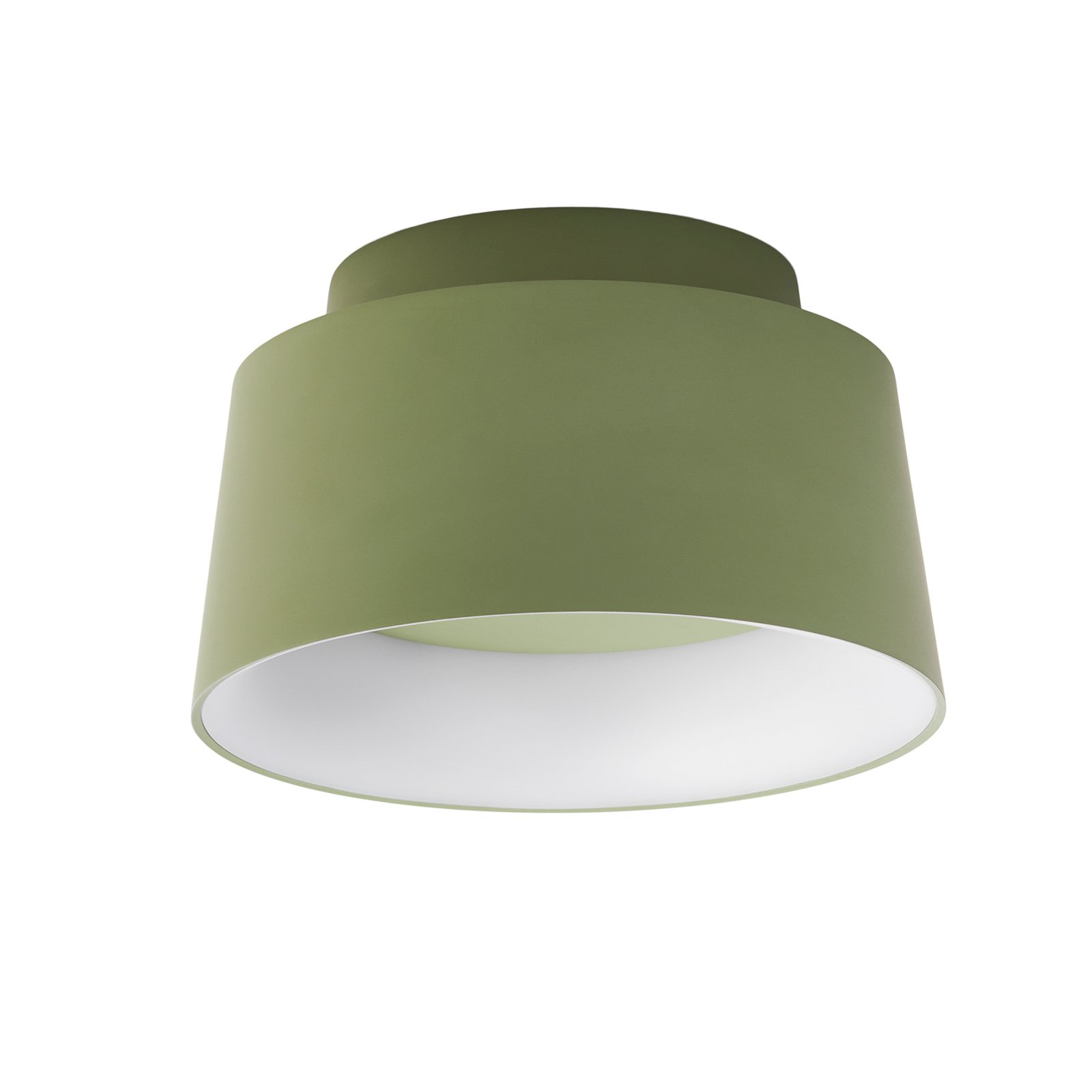 LOOM DESIGN LED ceiling light Cookie, green aluminium Ø 15 cm