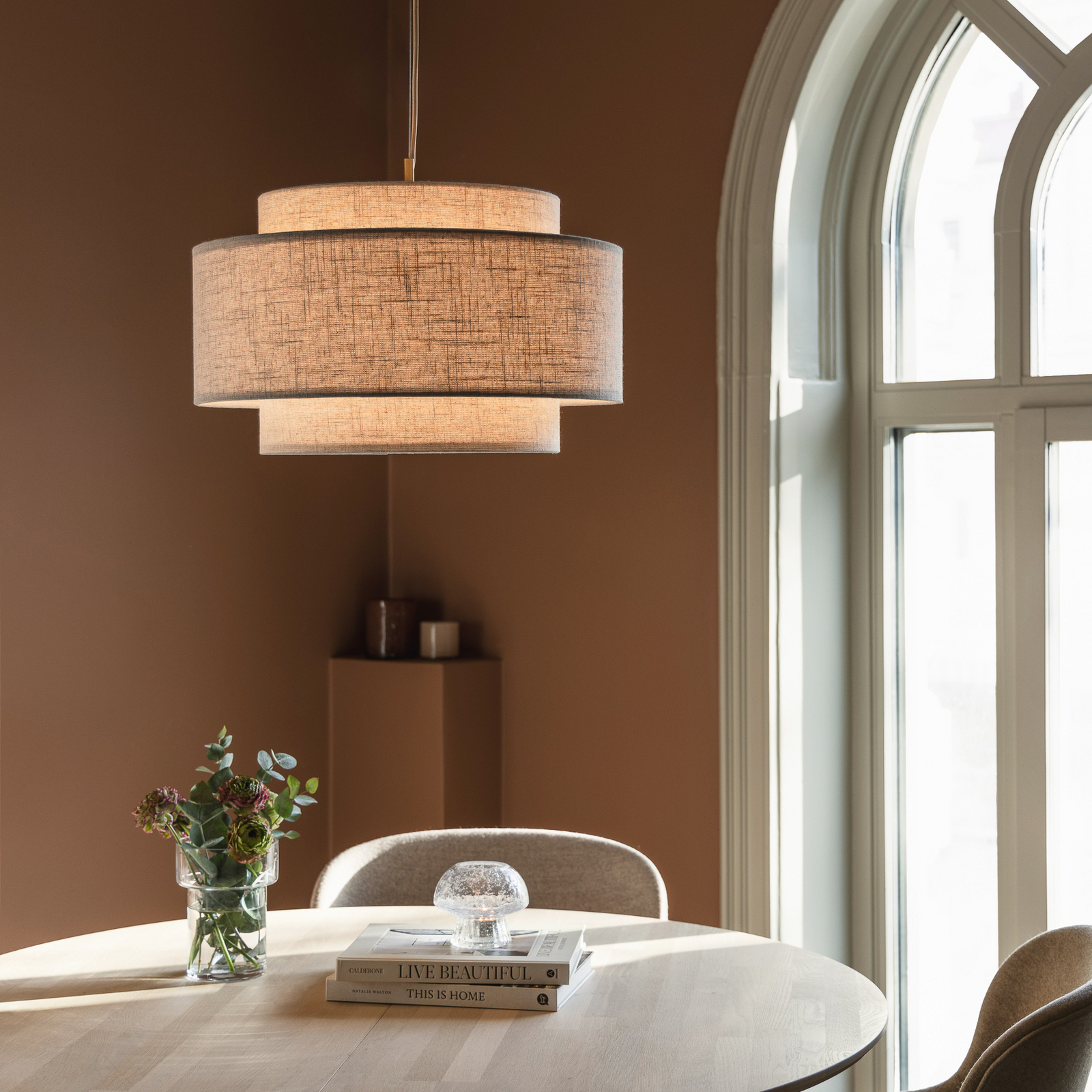 Globen Lighting hanglamp Noah Bouclé, Ø 50 cm, beige Globen Lighting hanglamp Noah Bouclé, Ø 50 cm, beige