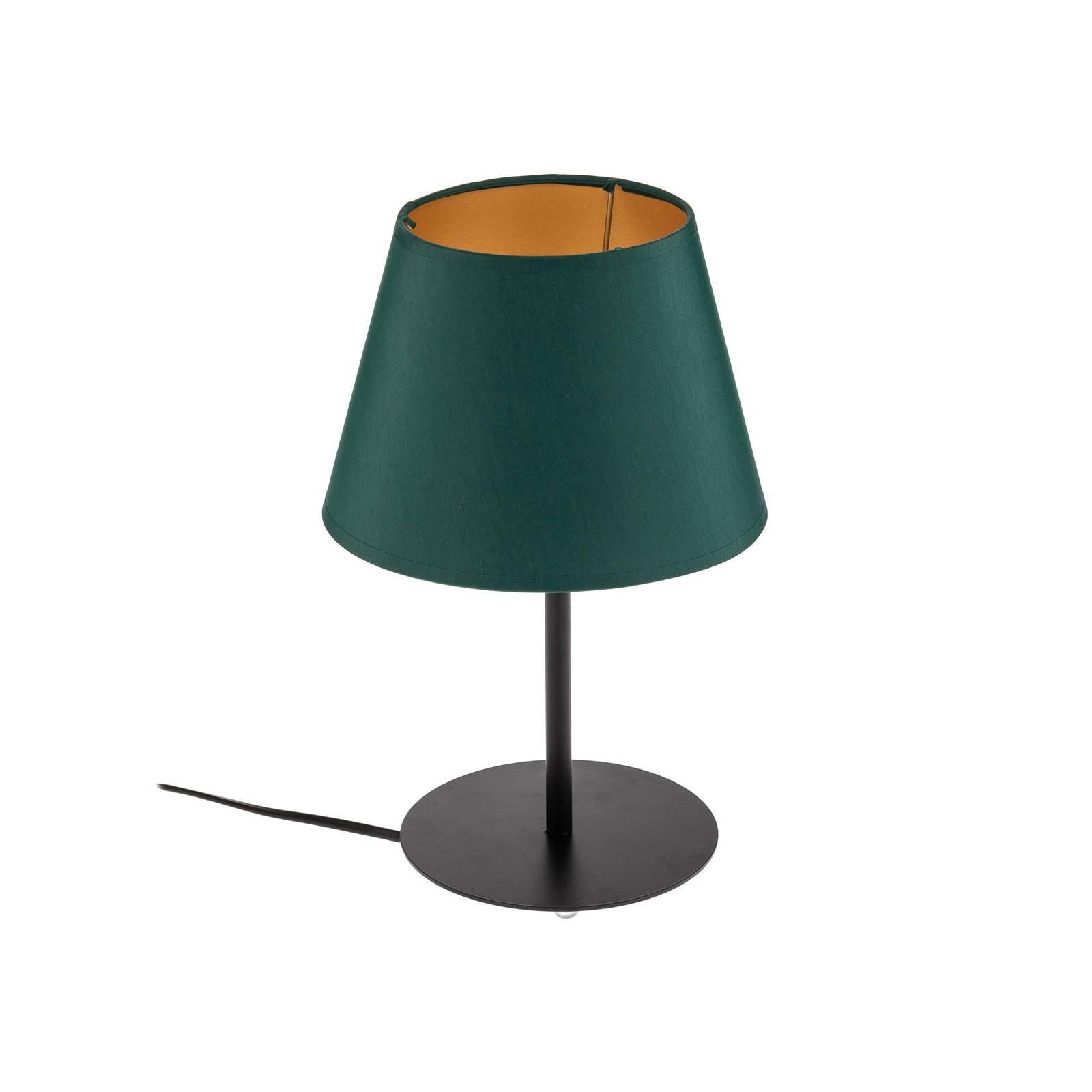 Lampe à poser Soho conique H33 cm vert/doré