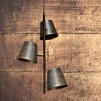 Colt hanging light, 3-bulb, frost grey