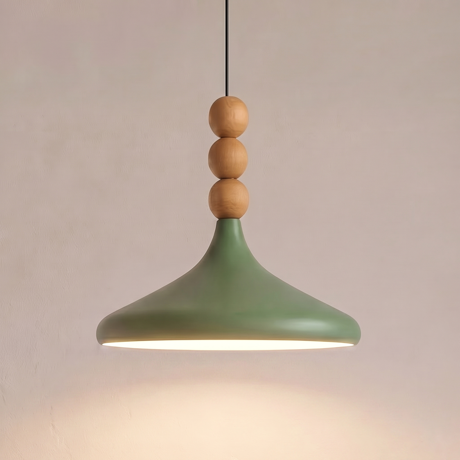 Hängeleuchte Eysan, grün, Ø 35 cm, Metall, E27