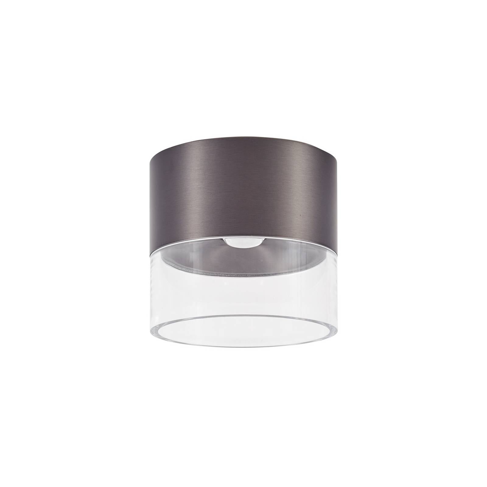 Lindby LED-Deckenleuchte Dalila, schwarz, Ø 10 cm, Aluminium