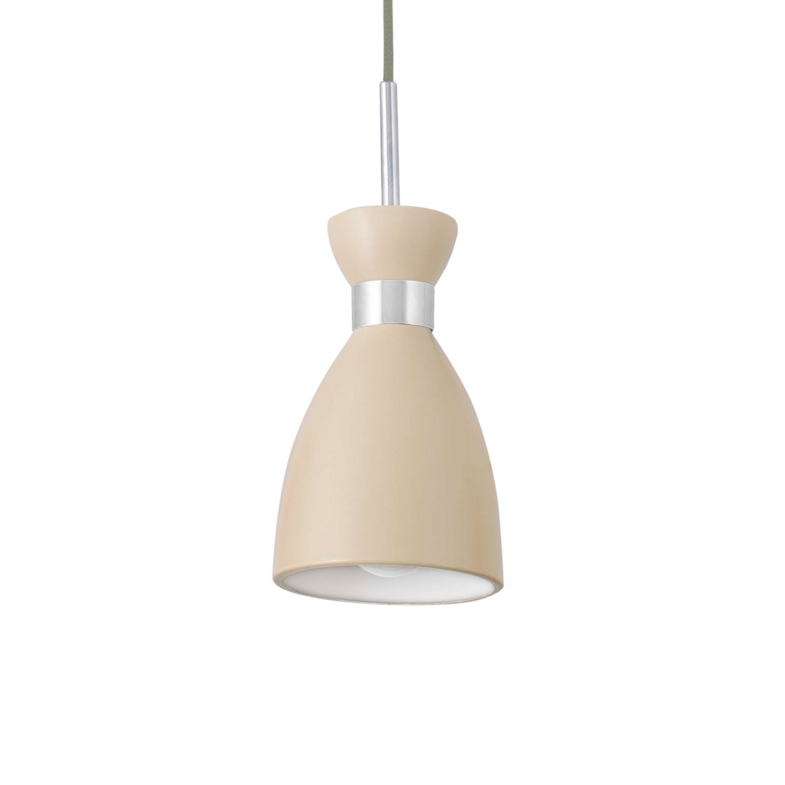 FARO BARCELONA Beige-coloured Retro pendant light, for Living / Dining Room, metal, E14, 20 W, energy efficiency: A++, H: 18.5 cm