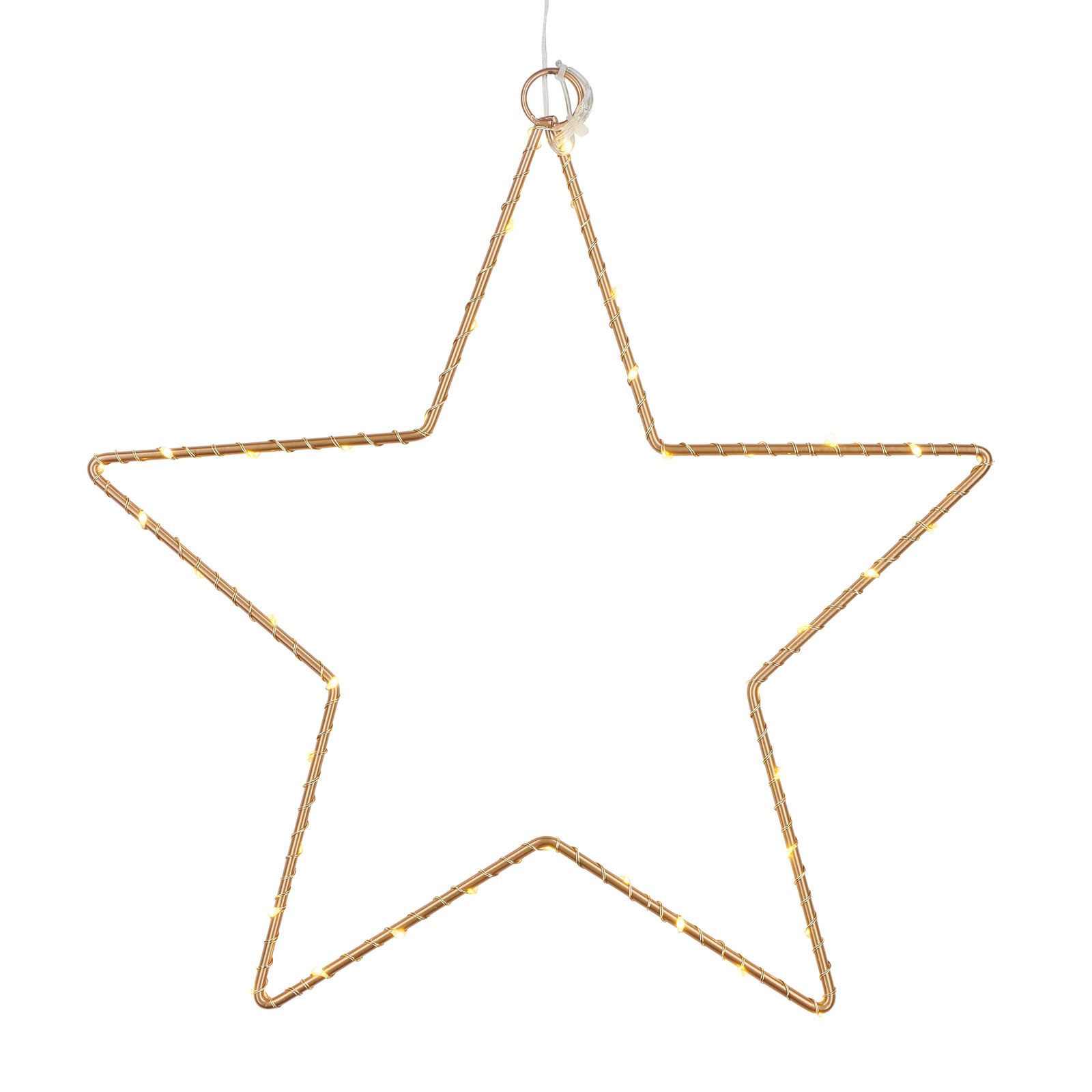 Dekorativní hvězda LED Liva Star, zlatá, Ø 30 cm