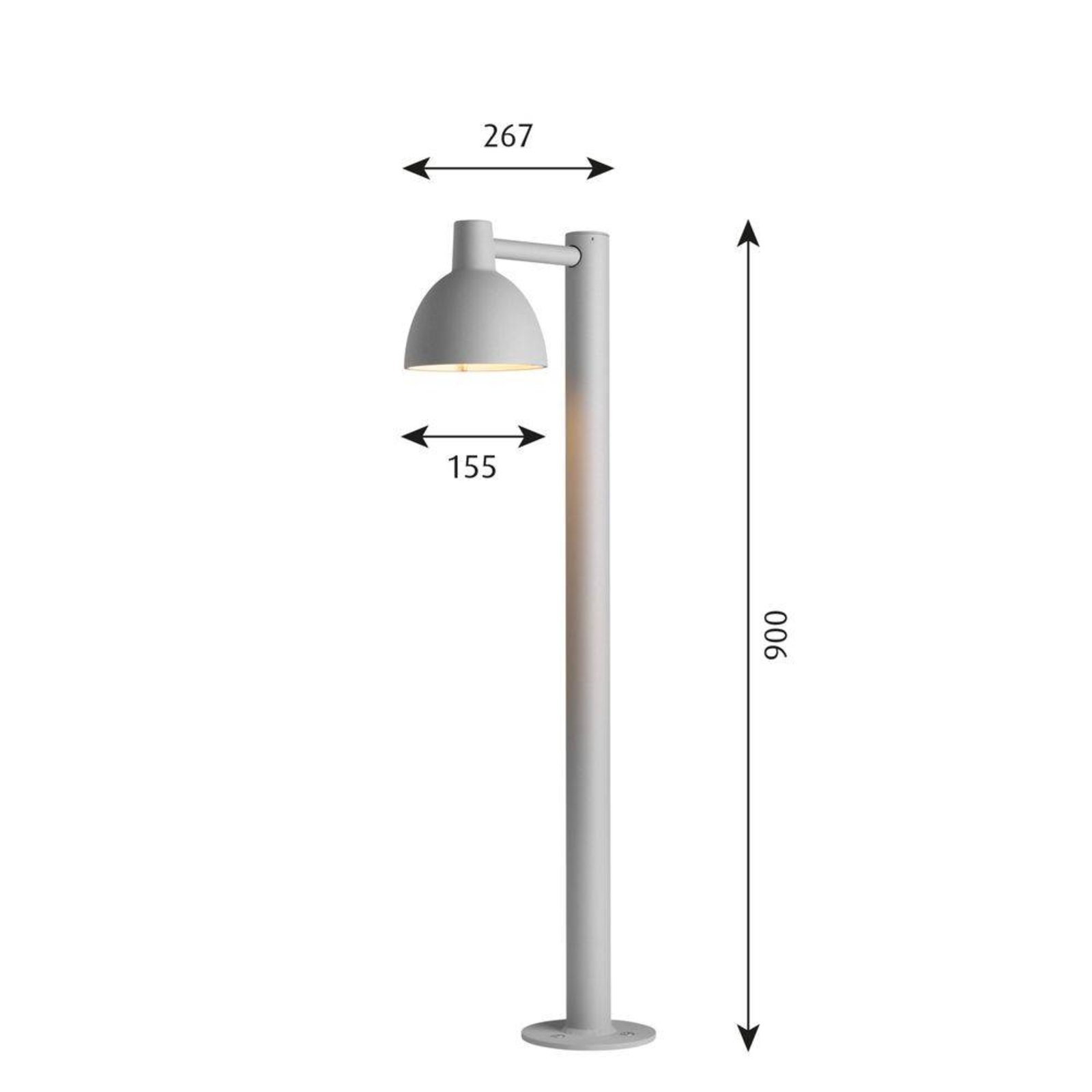 Toldbod 155 Záhradná Lampa Alu - Louis Poulsen