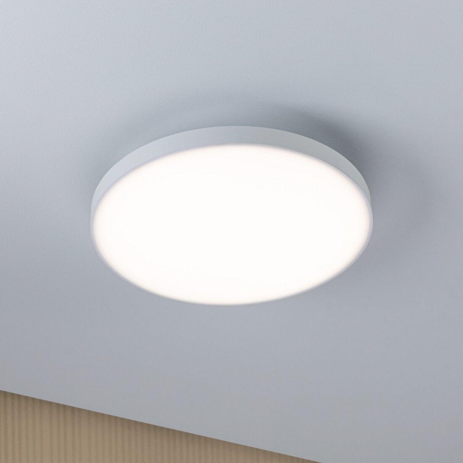 Paulmann LED-paneeli Velora, valkoinen, Ø 30 cm, 3 000 K, metallia