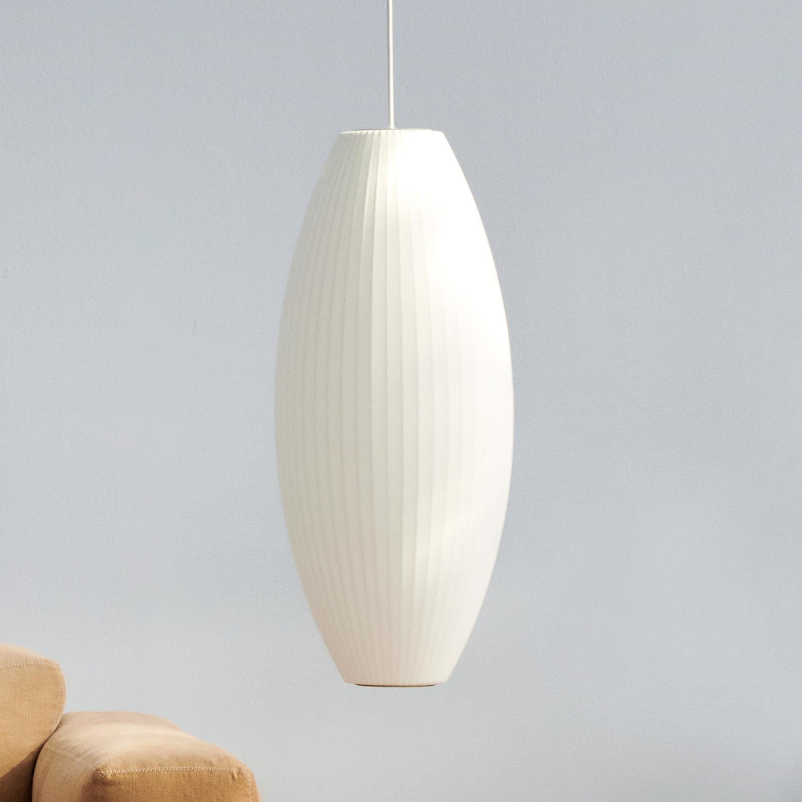 Nelson Cigar Bubble Hanglamp L Off-White - Herman Miller