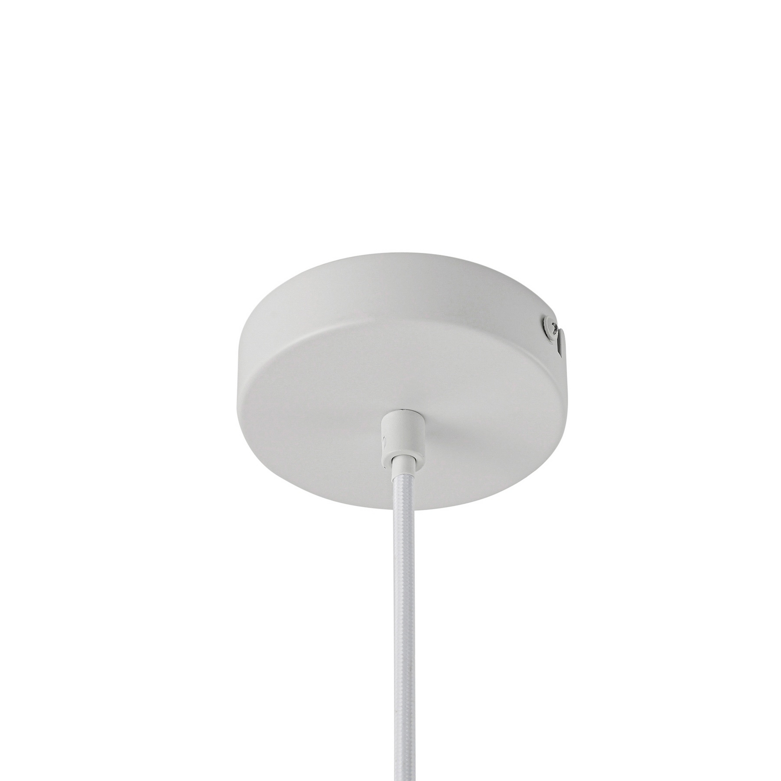 Lindby Hängeleuchte Helin, weiß, Ø 70 cm, Textil, 3 x E27