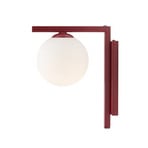 Lampa ścienna Zac, opalowy/bordowy, 1-punktowa – ALDEX