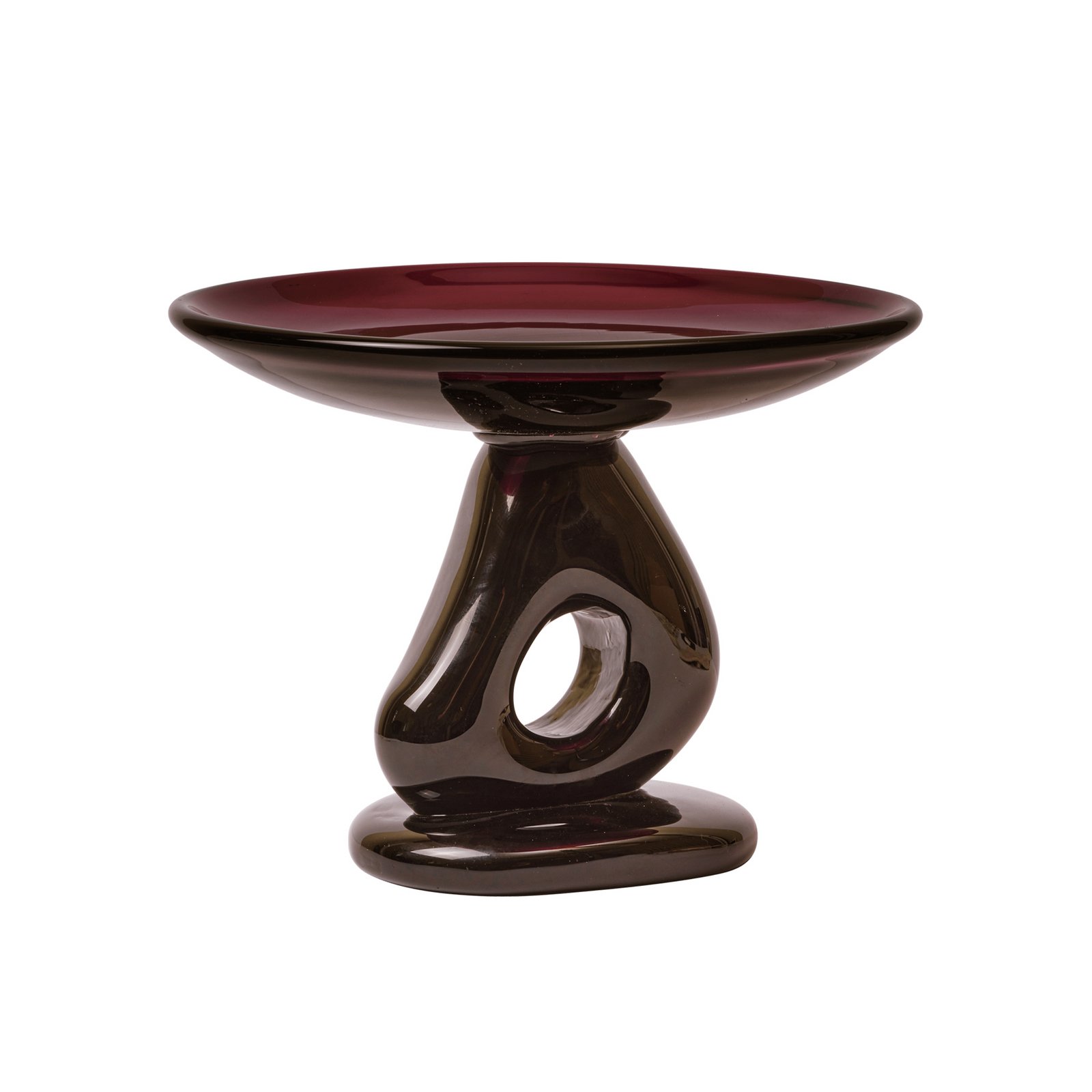 Damo Schale, dunkelviolett, Glas, Ø 30 cm - ferm LIVING