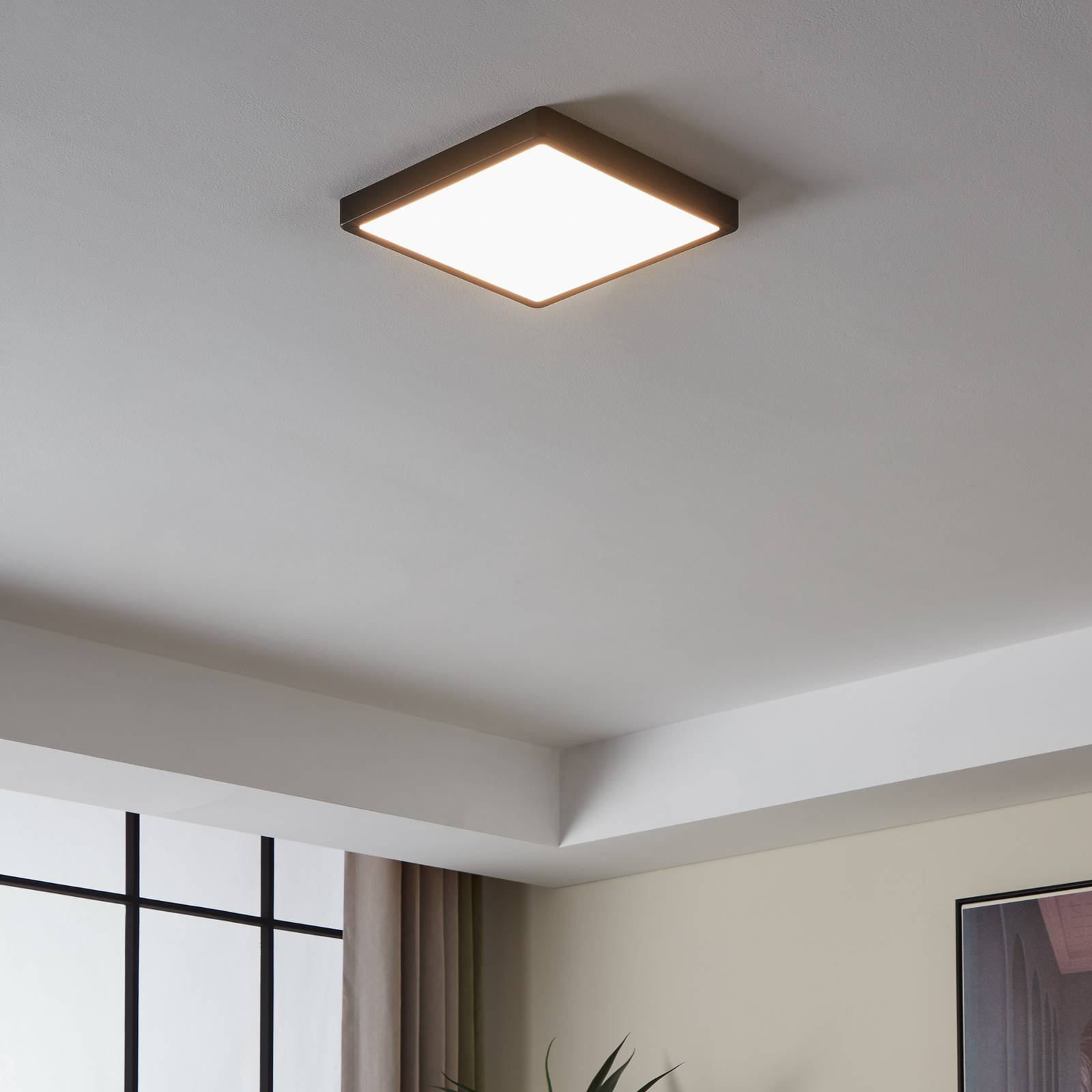 EGLO connect Fueva-Z Plafonnier 28x28cm noir